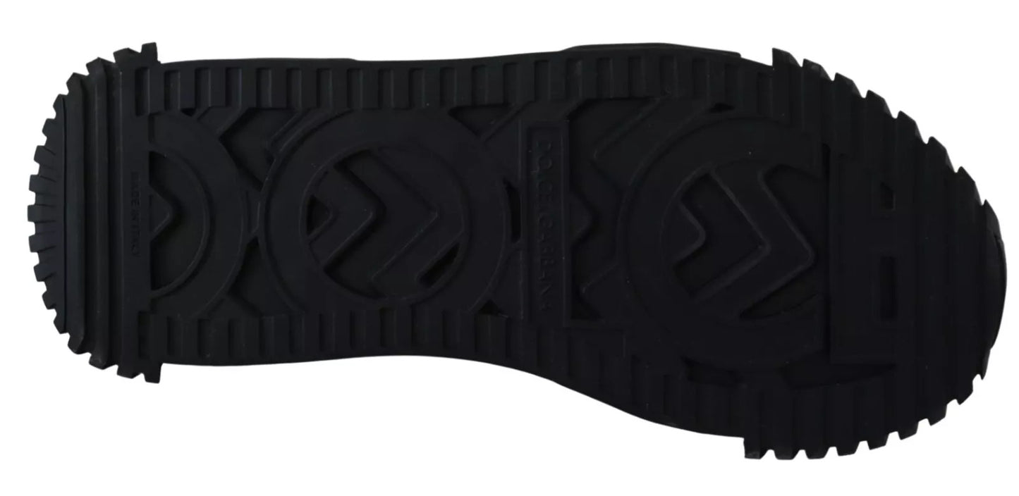 Dolce & Gabbana Black Nylon High Top Sorrento Sneakers Shoes by Dolce & Gabbana