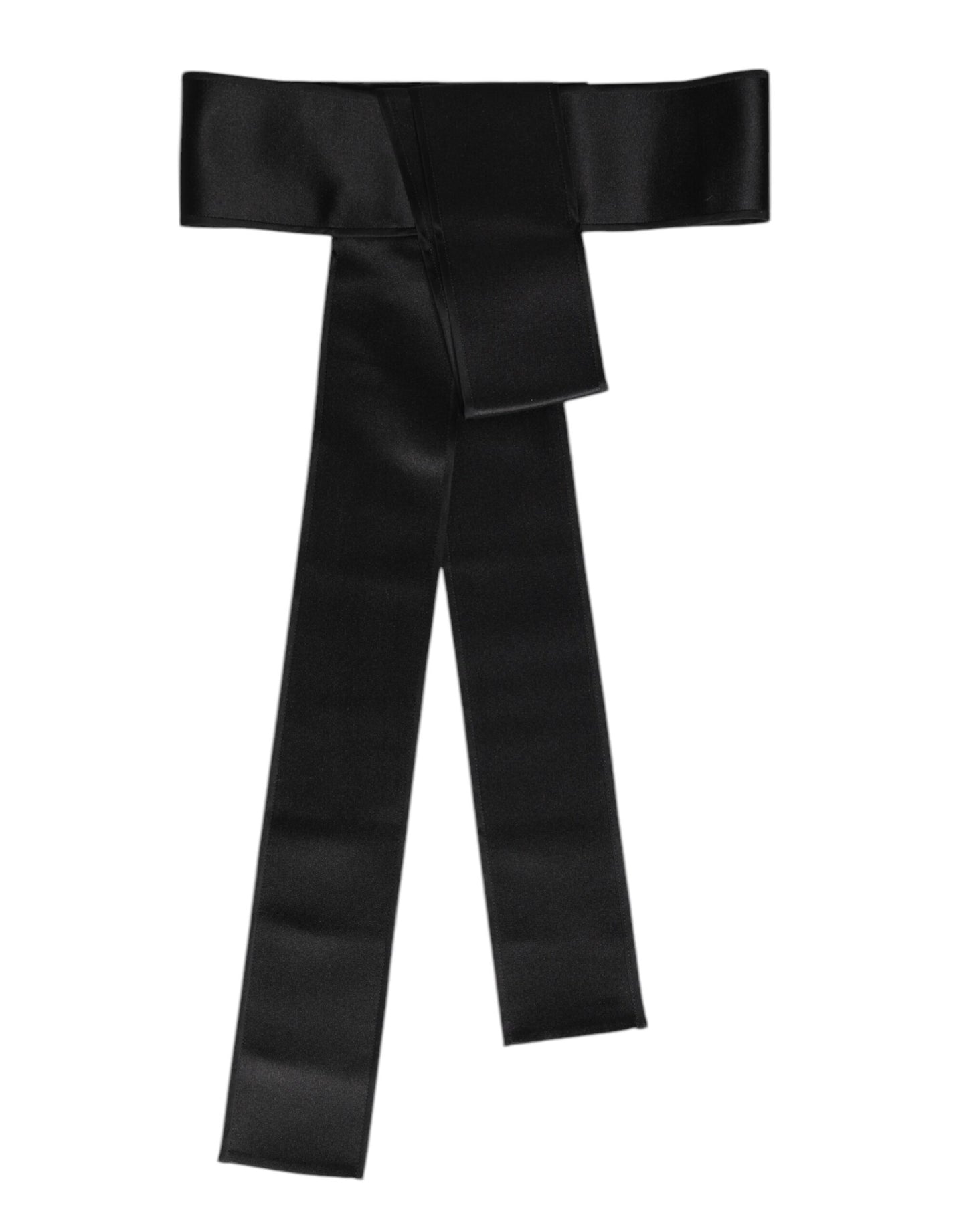 Ceinture large en satin noir Dolce & Gabbana