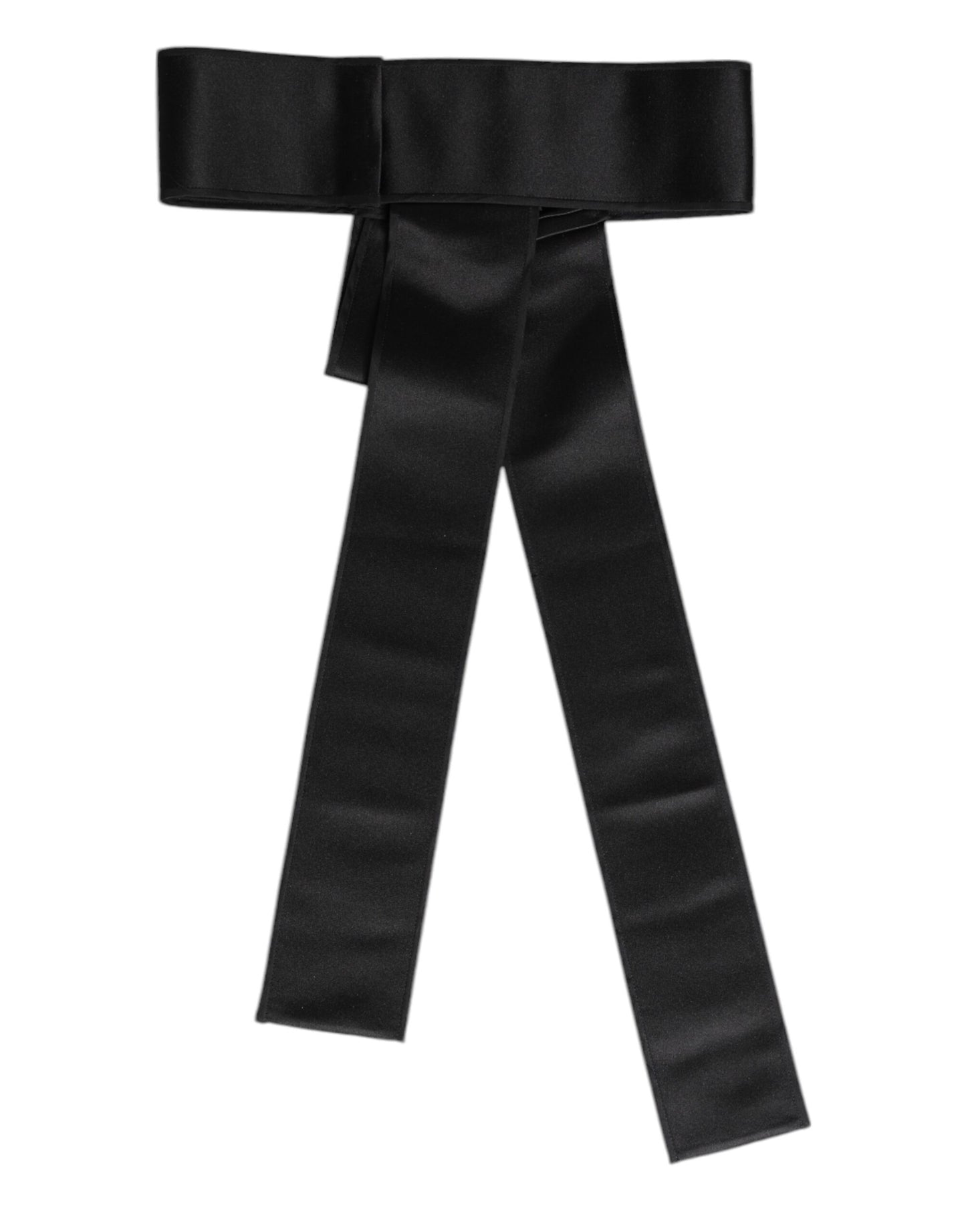 Ceinture large en satin noir Dolce & Gabbana