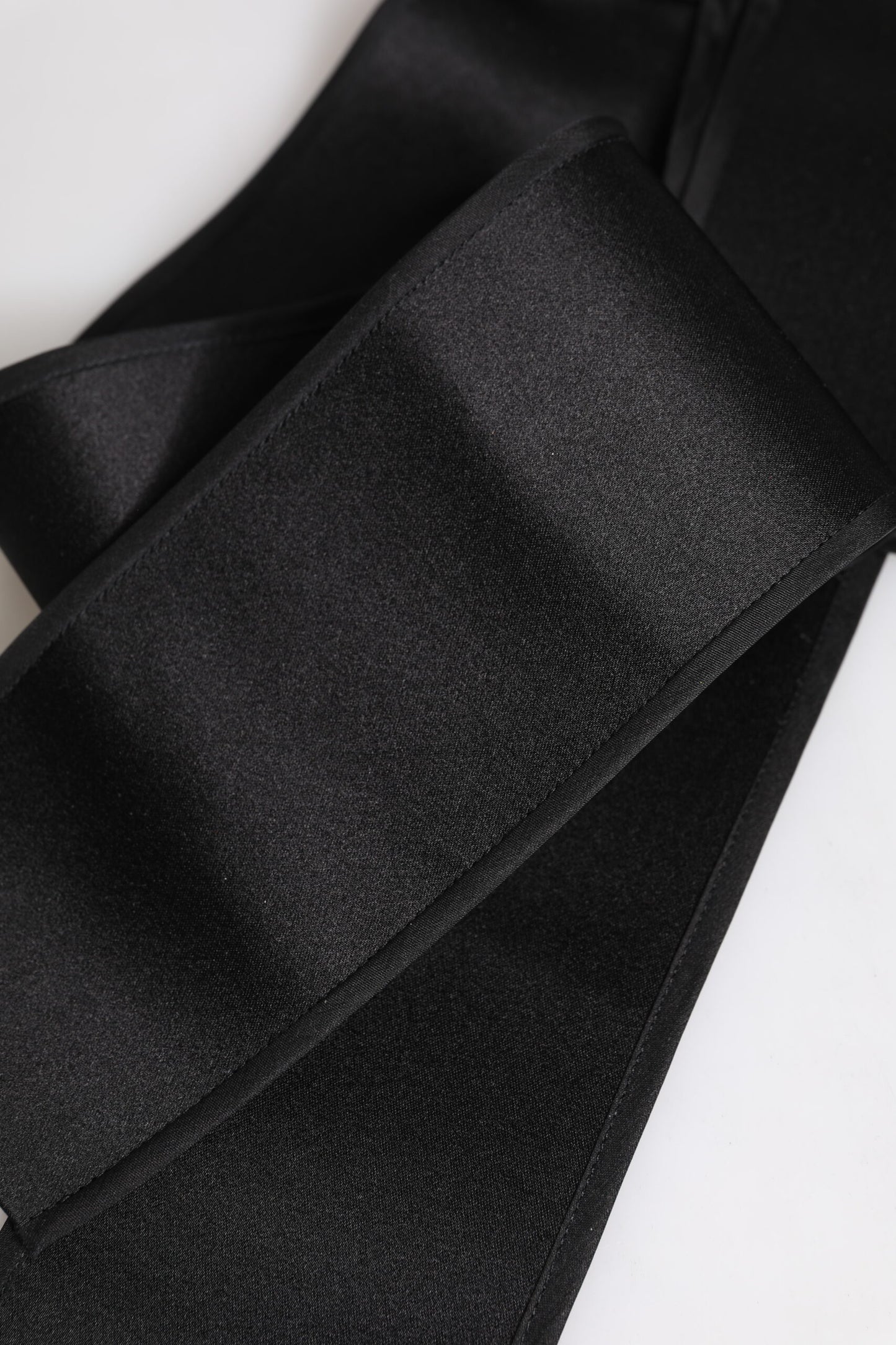 Ceinture large en satin noir Dolce & Gabbana
