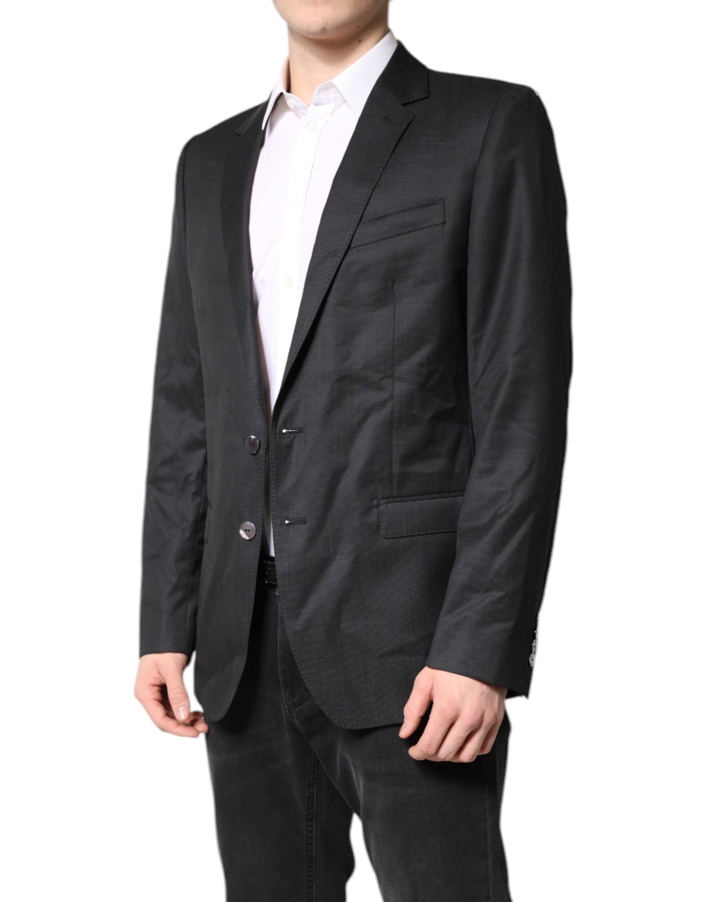 Manteau noir à simple boutonnage pour homme Dolce & Gabbana, blazer MARTINI