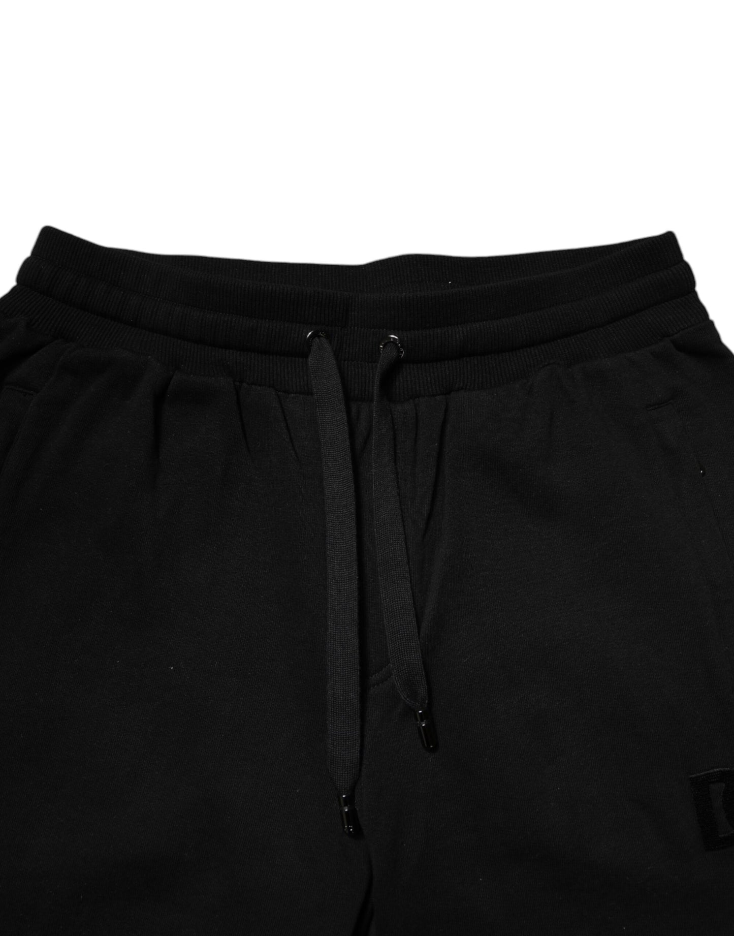 Dolce & Gabbana Black Cotton Mid Waist Jogger Sweatpants Pants by Dolce & Gabbana