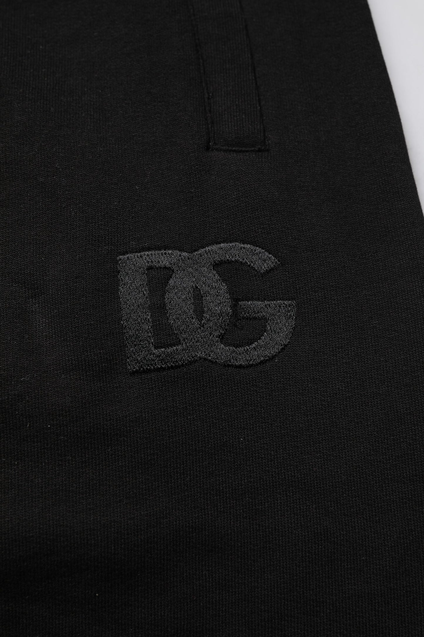 Dolce & Gabbana Black Cotton Mid Waist Jogger Sweatpants Pants by Dolce & Gabbana