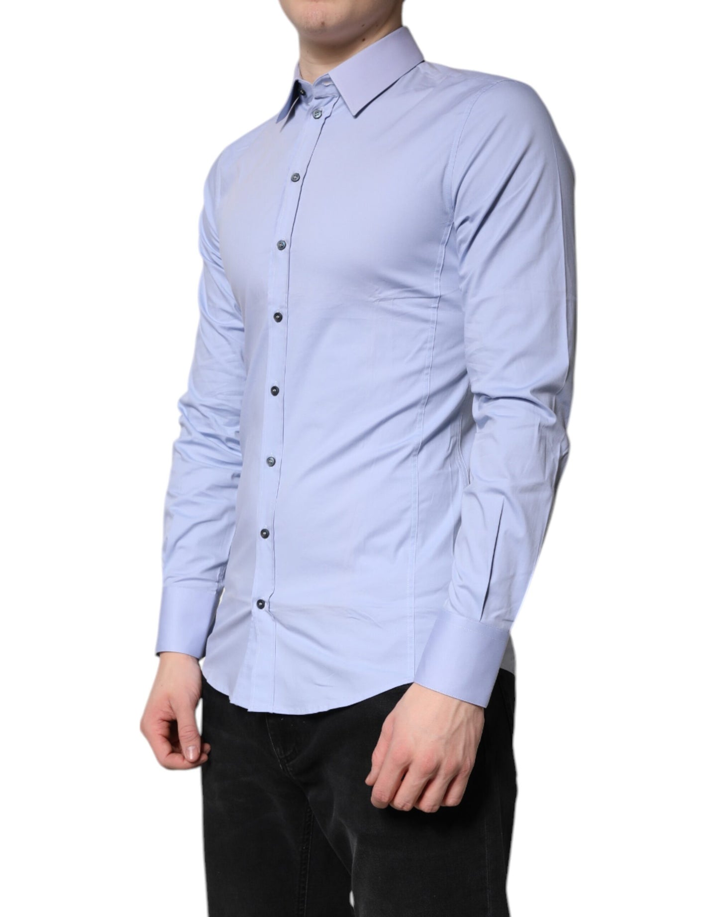 Dolce & Gabbana Light Blue Cotton SICILIA Dress Formal Shirt by Dolce & Gabbana