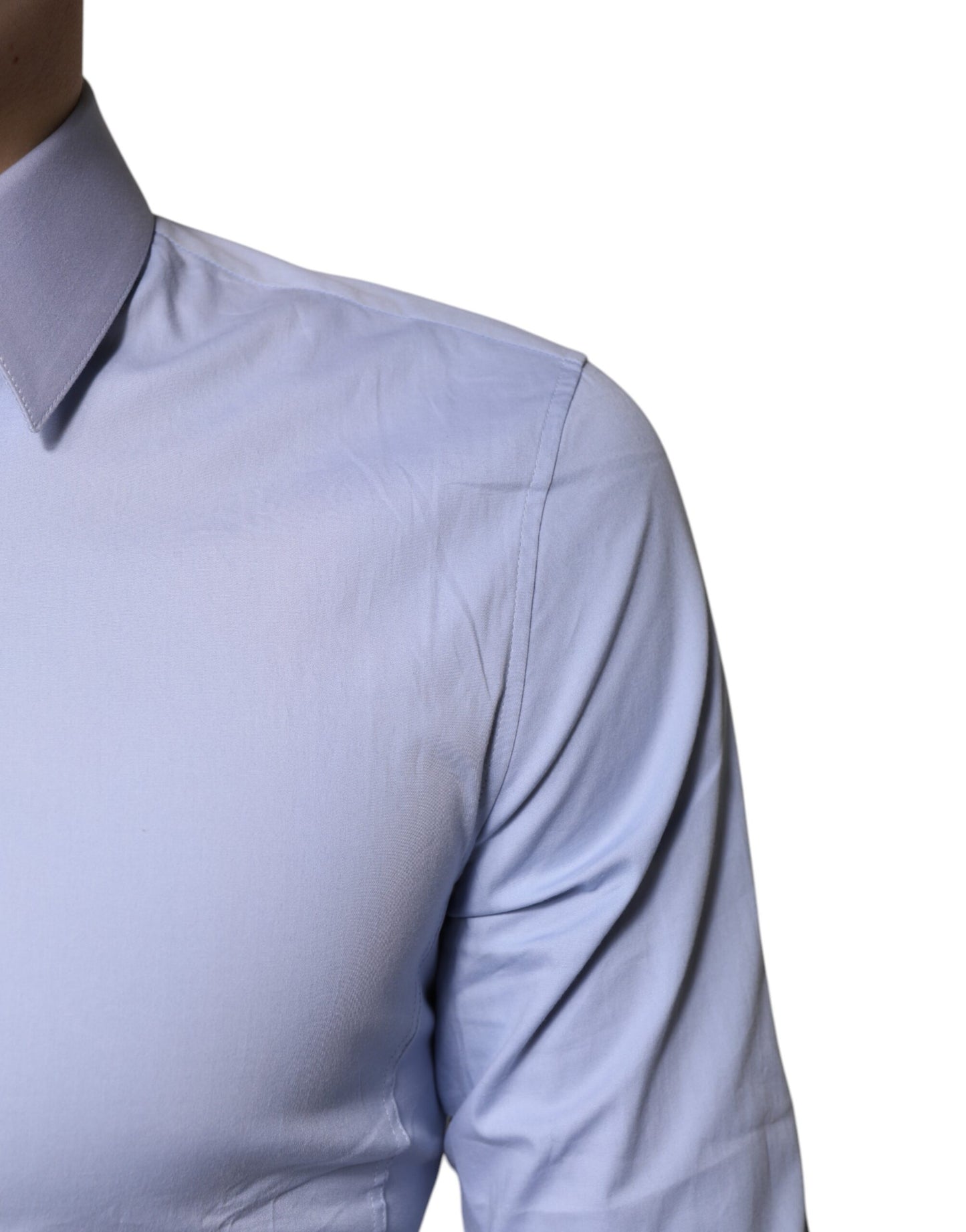 Dolce & Gabbana Light Blue Cotton SICILIA Dress Formal Shirt by Dolce & Gabbana