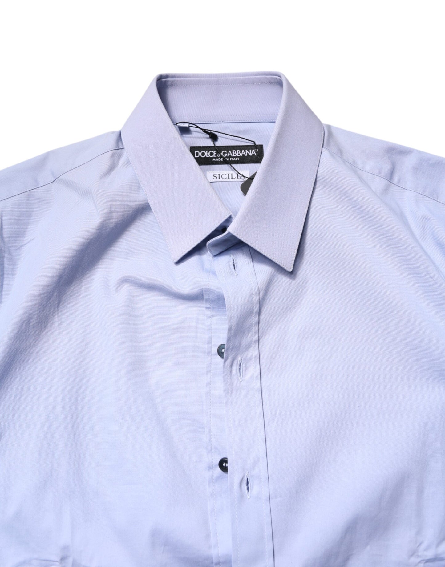 Dolce & Gabbana Light Blue Cotton SICILIA Dress Formal Shirt by Dolce & Gabbana