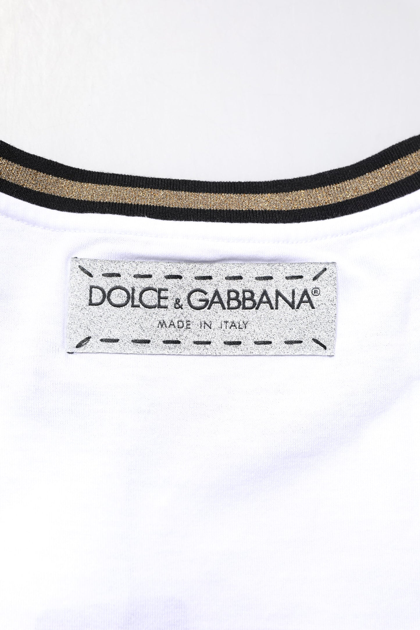Dolce & Gabbana White Graphic Print Cotton Crew Neck T-shirt by Dolce & Gabbana