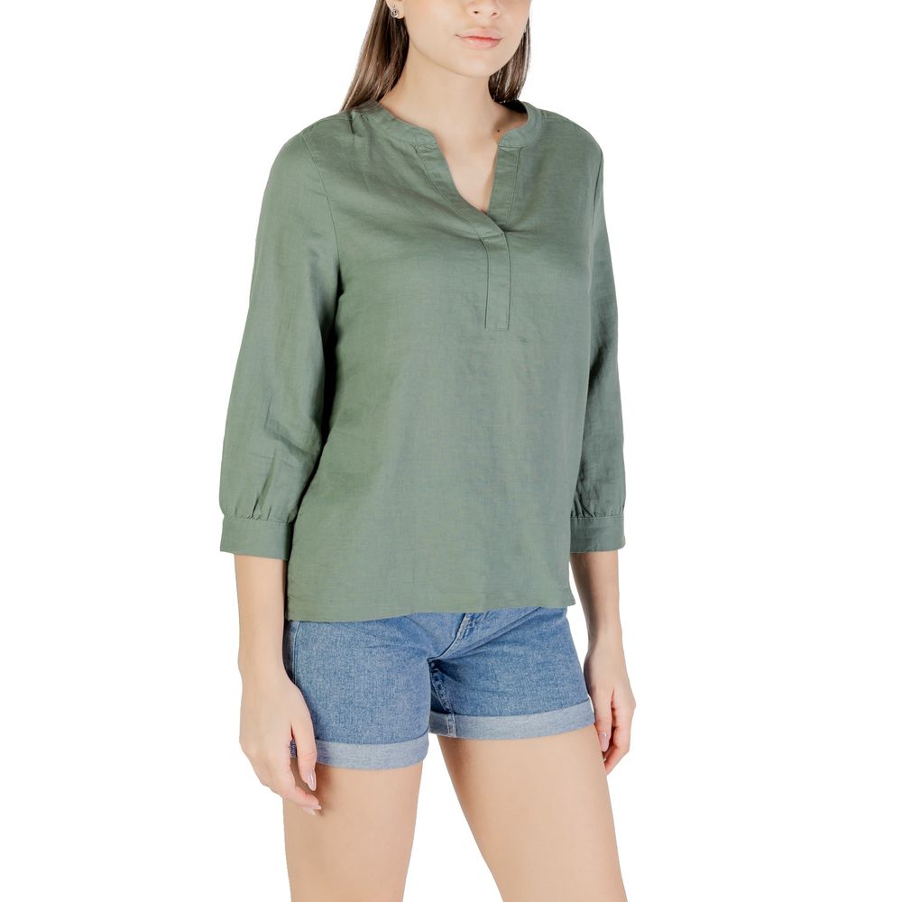 Chemise en lin vert Street One