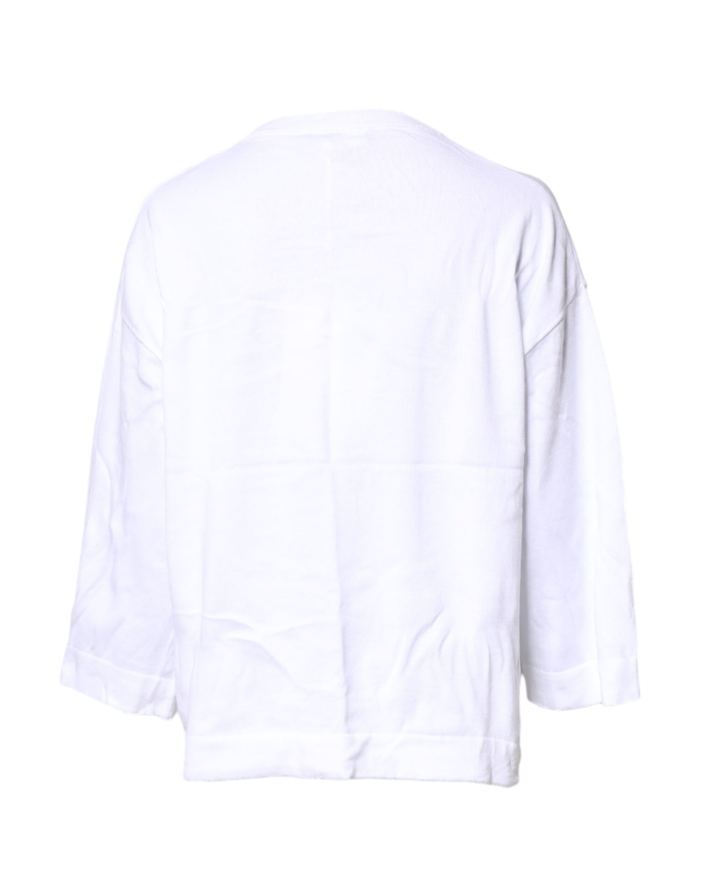 Love Moschino White Graphic Print Cotton Long Sleeves T-shirt by Love Moschino