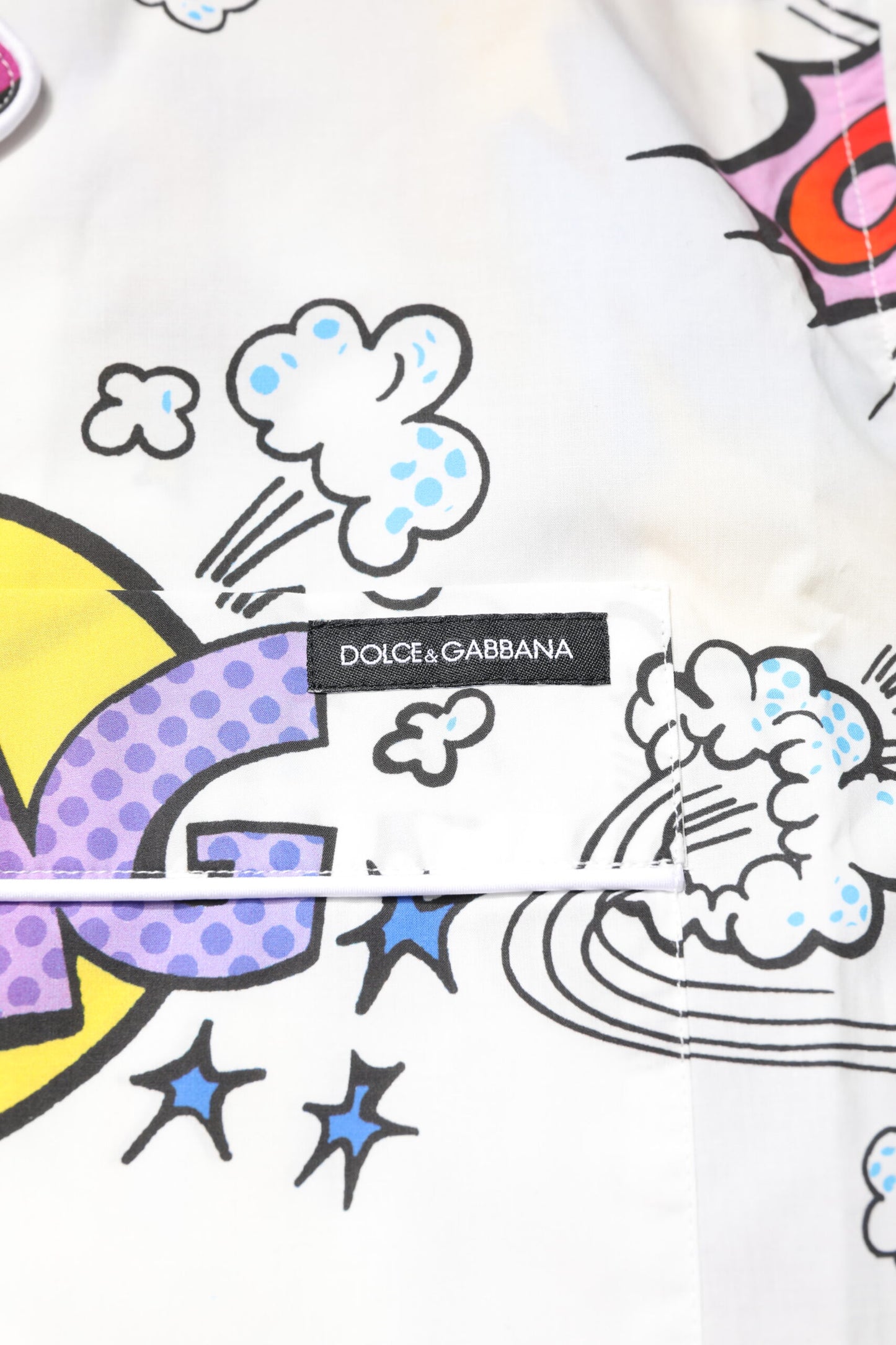Ensemble pyjama Dolce & Gabbana en coton blanc à imprimé dessin animé pour homme