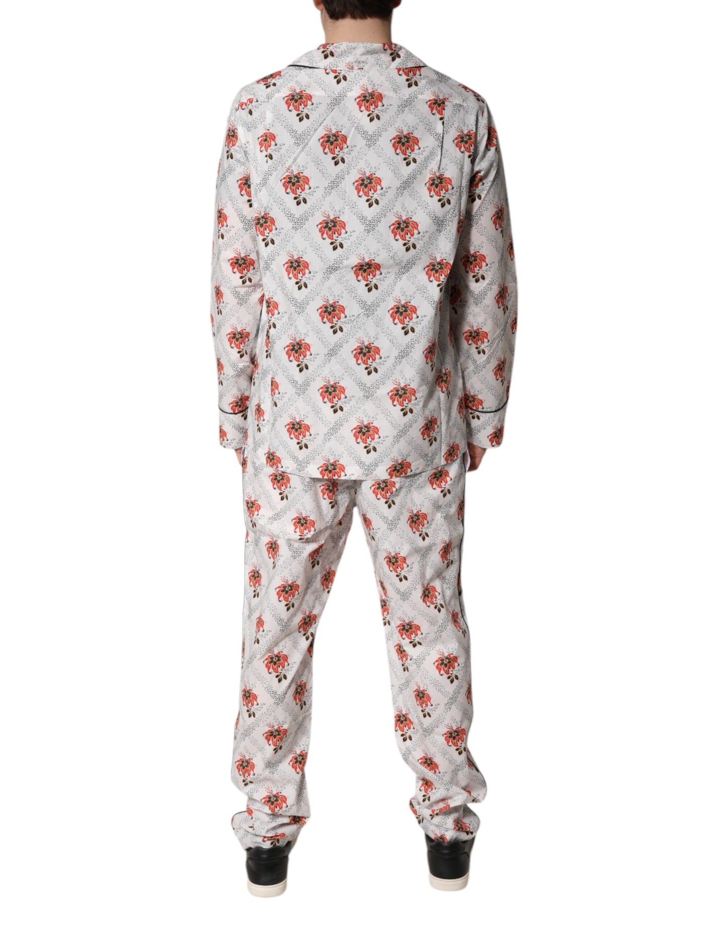 Ensemble pyjama en coton à imprimé floral multicolore Dolce & Gabbana
