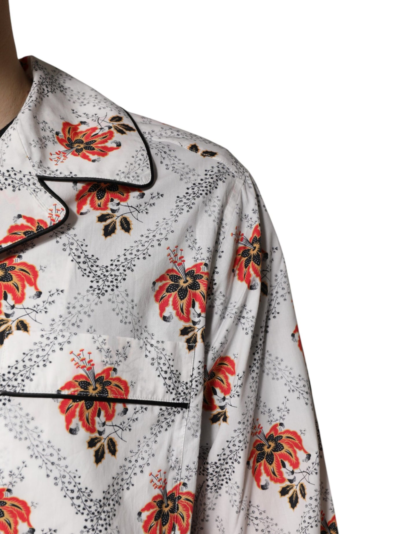 Ensemble pyjama en coton à imprimé floral multicolore Dolce & Gabbana