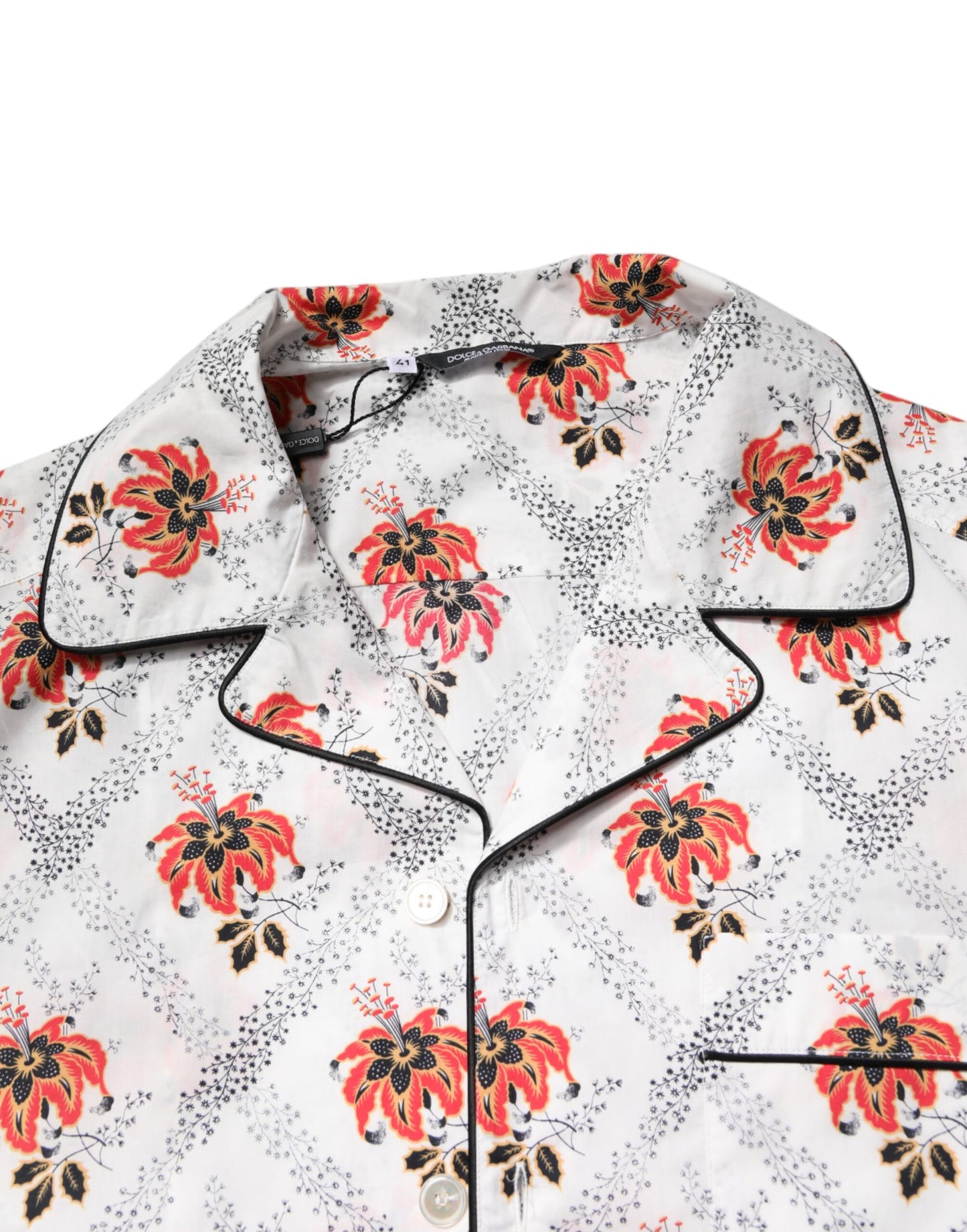 Ensemble pyjama en coton à imprimé floral multicolore Dolce & Gabbana