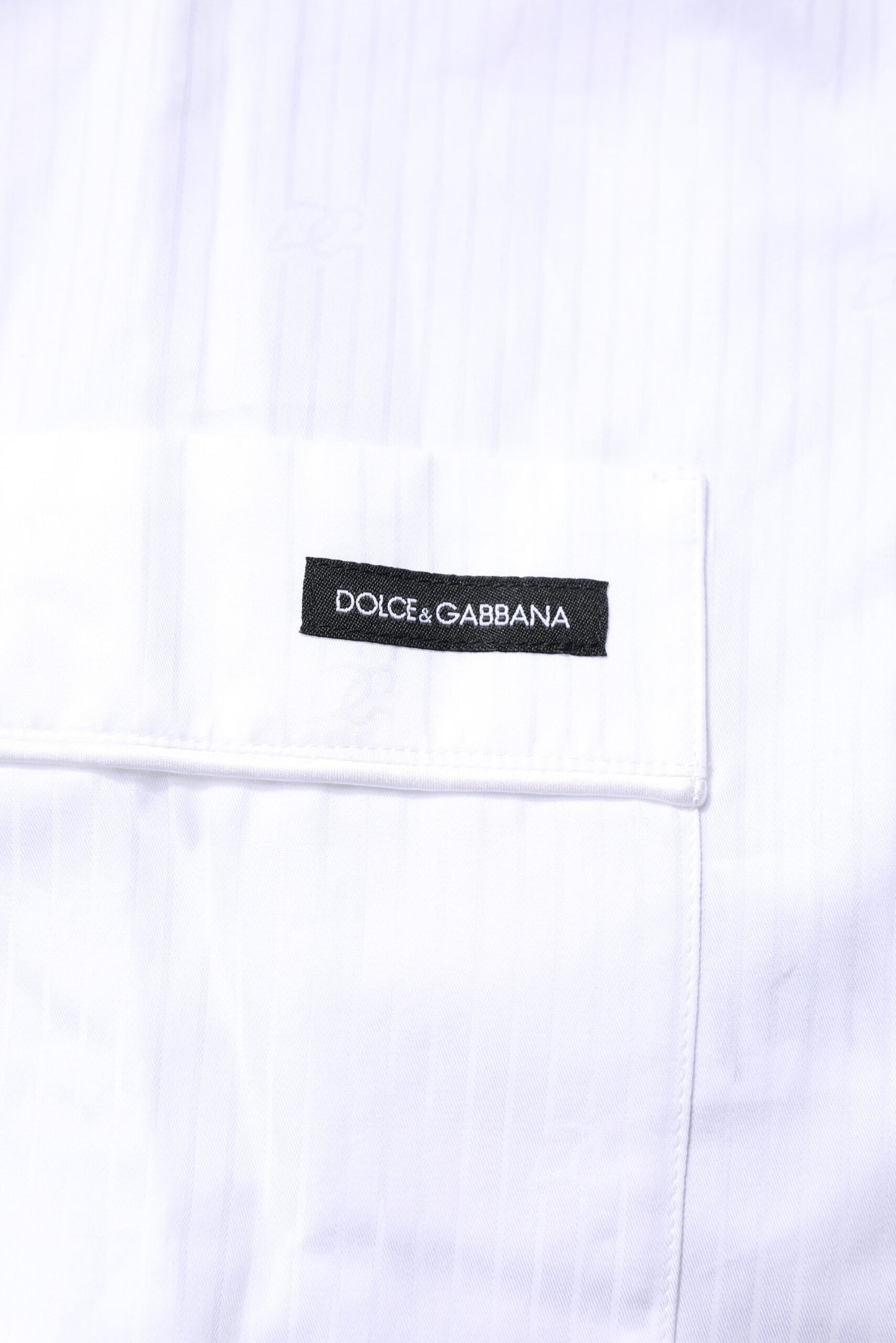 Ensemble pyjama chemise et pantalon en coton blanc Dolce & Gabbana