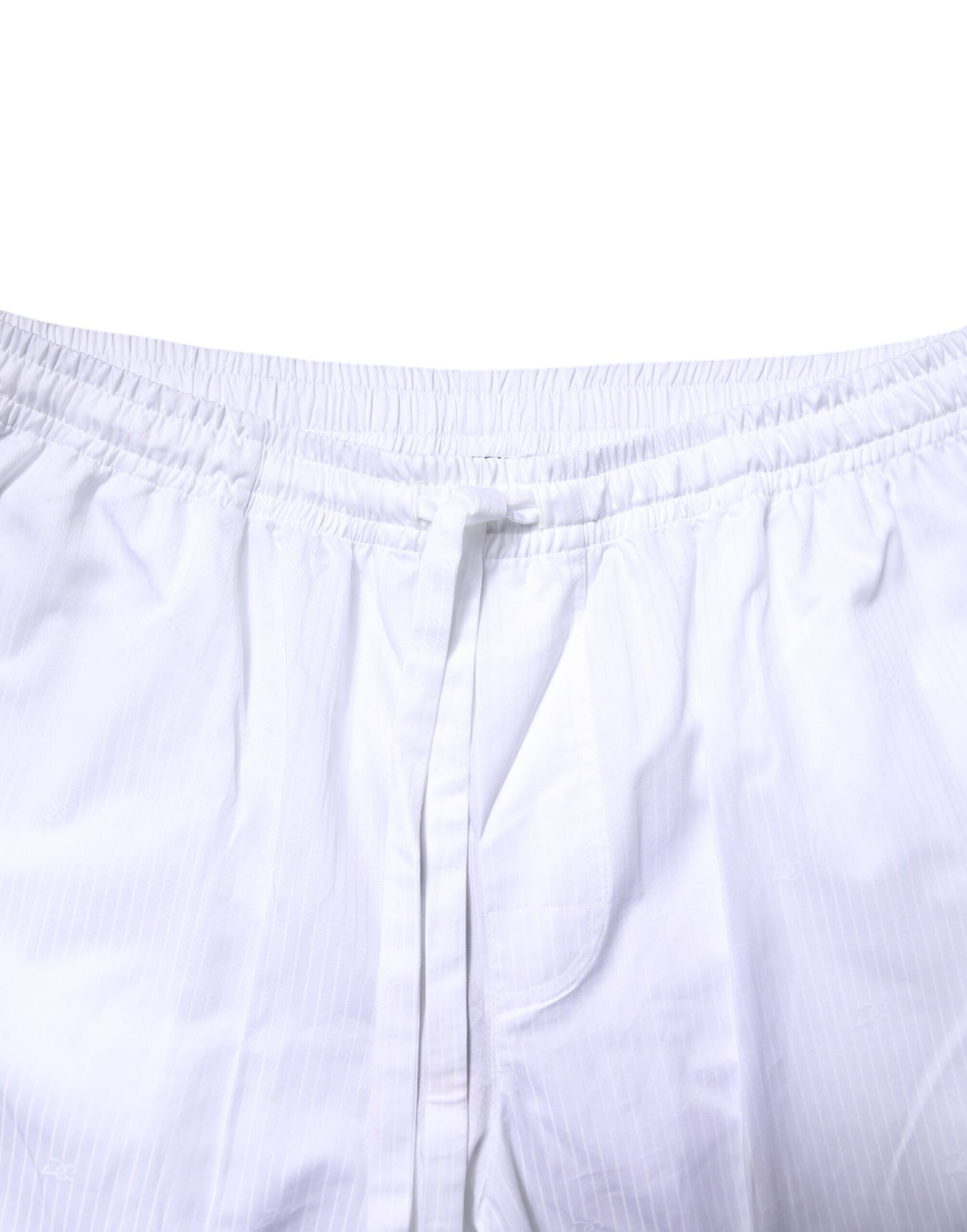 Ensemble pyjama chemise et pantalon en coton blanc Dolce & Gabbana