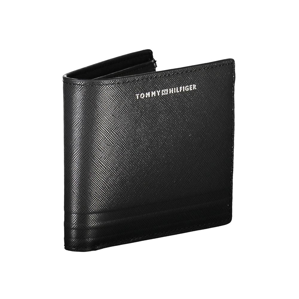 Portefeuille homme en cuir noir Tommy Hilfiger