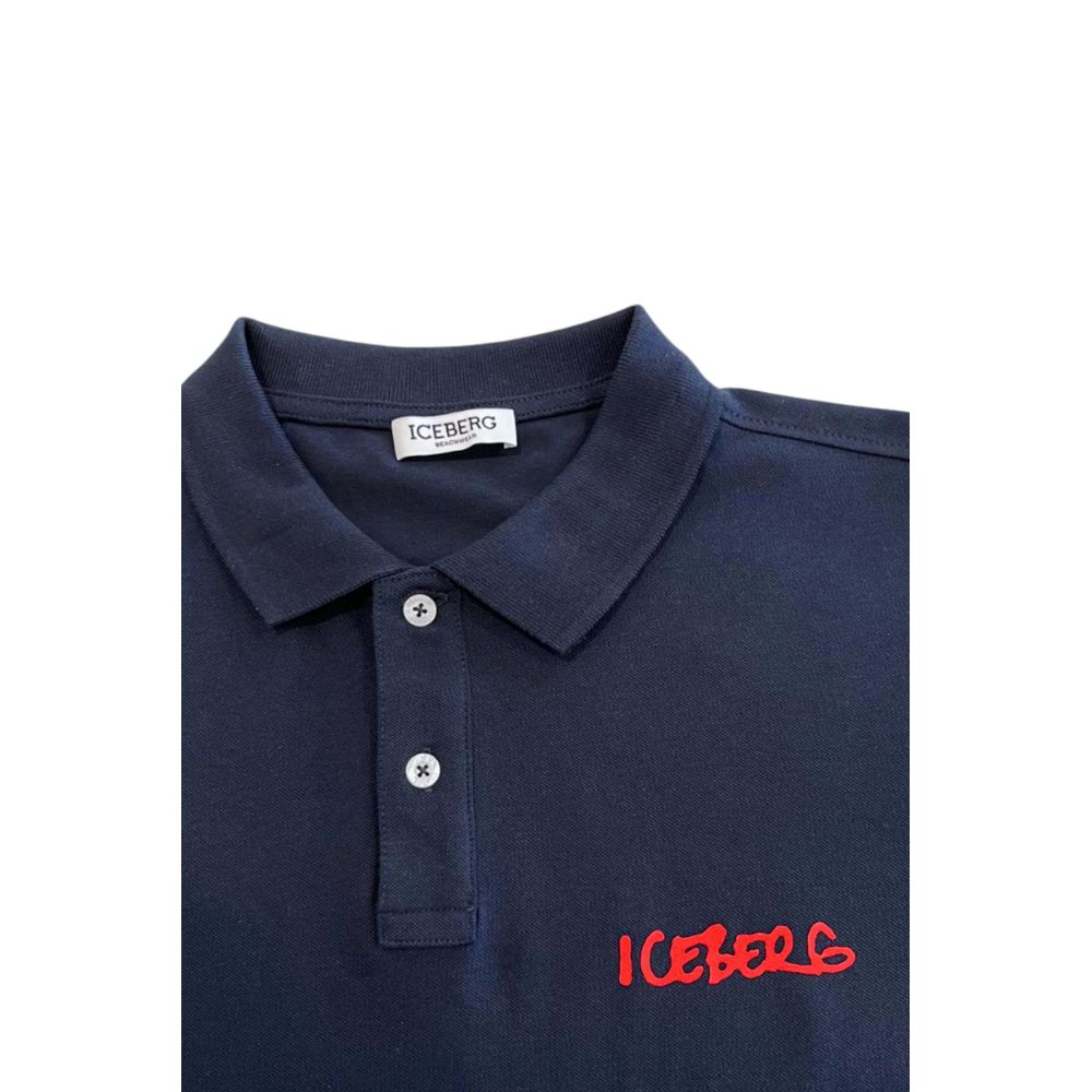 Polo homme en coton bleu iceberg