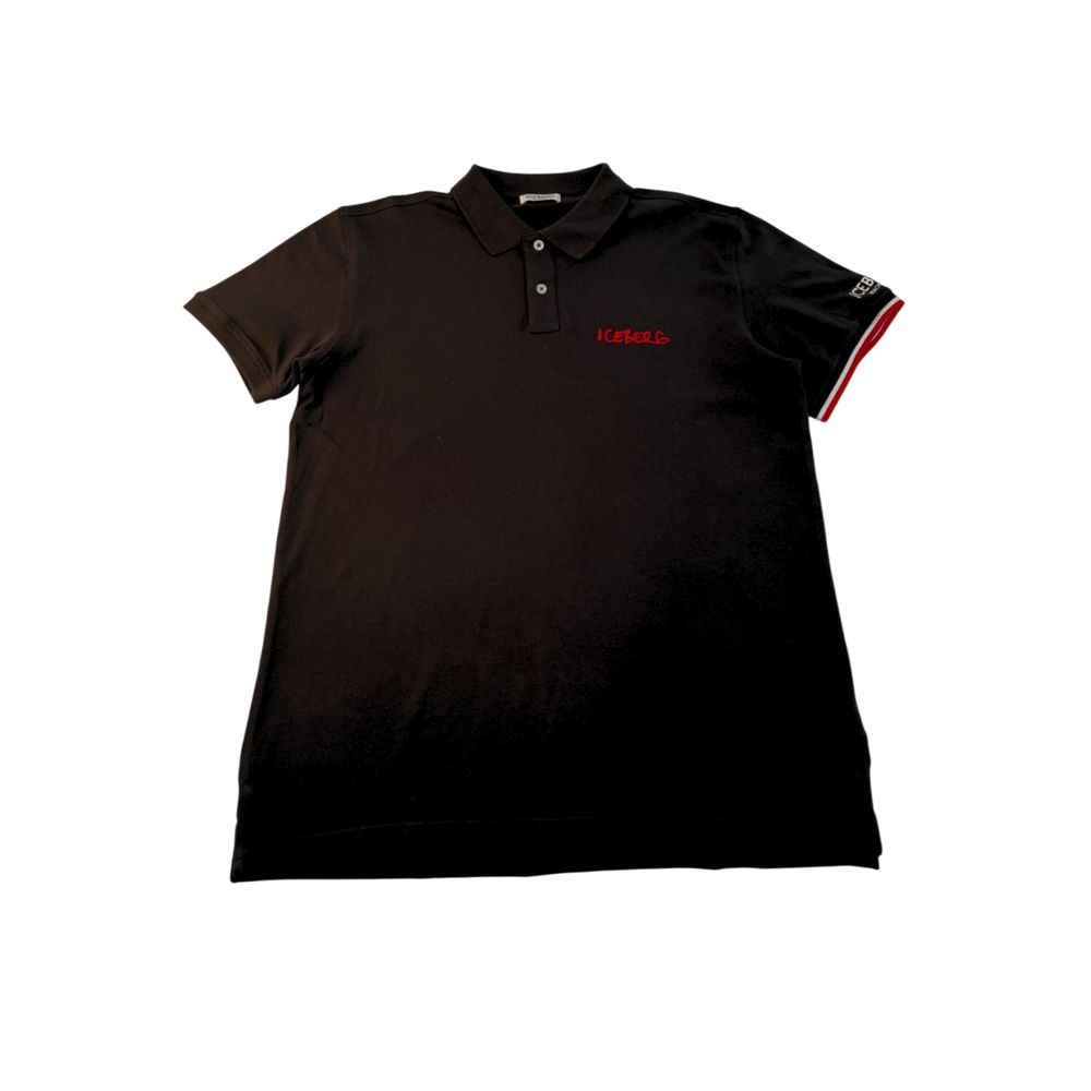 Polo Iceberg en coton noir pour homme
