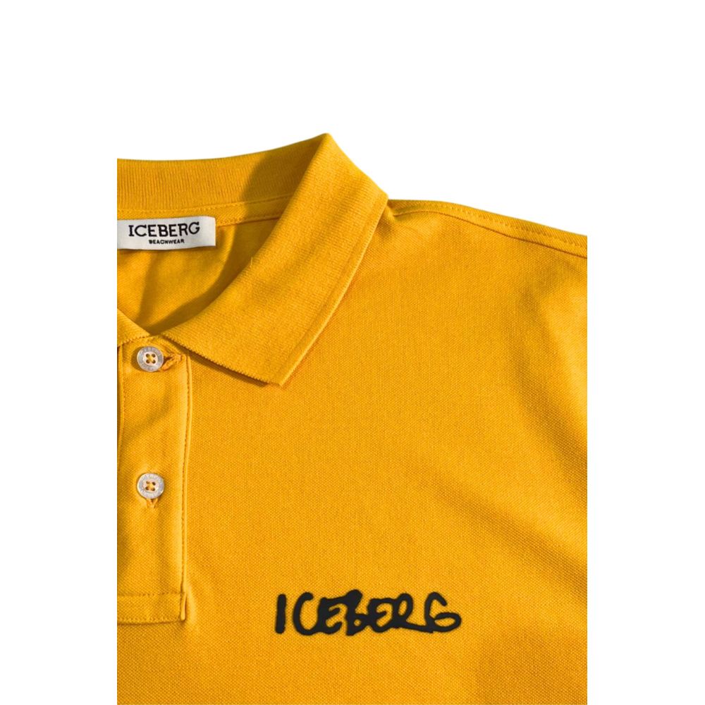 Polo homme en coton jaune iceberg
