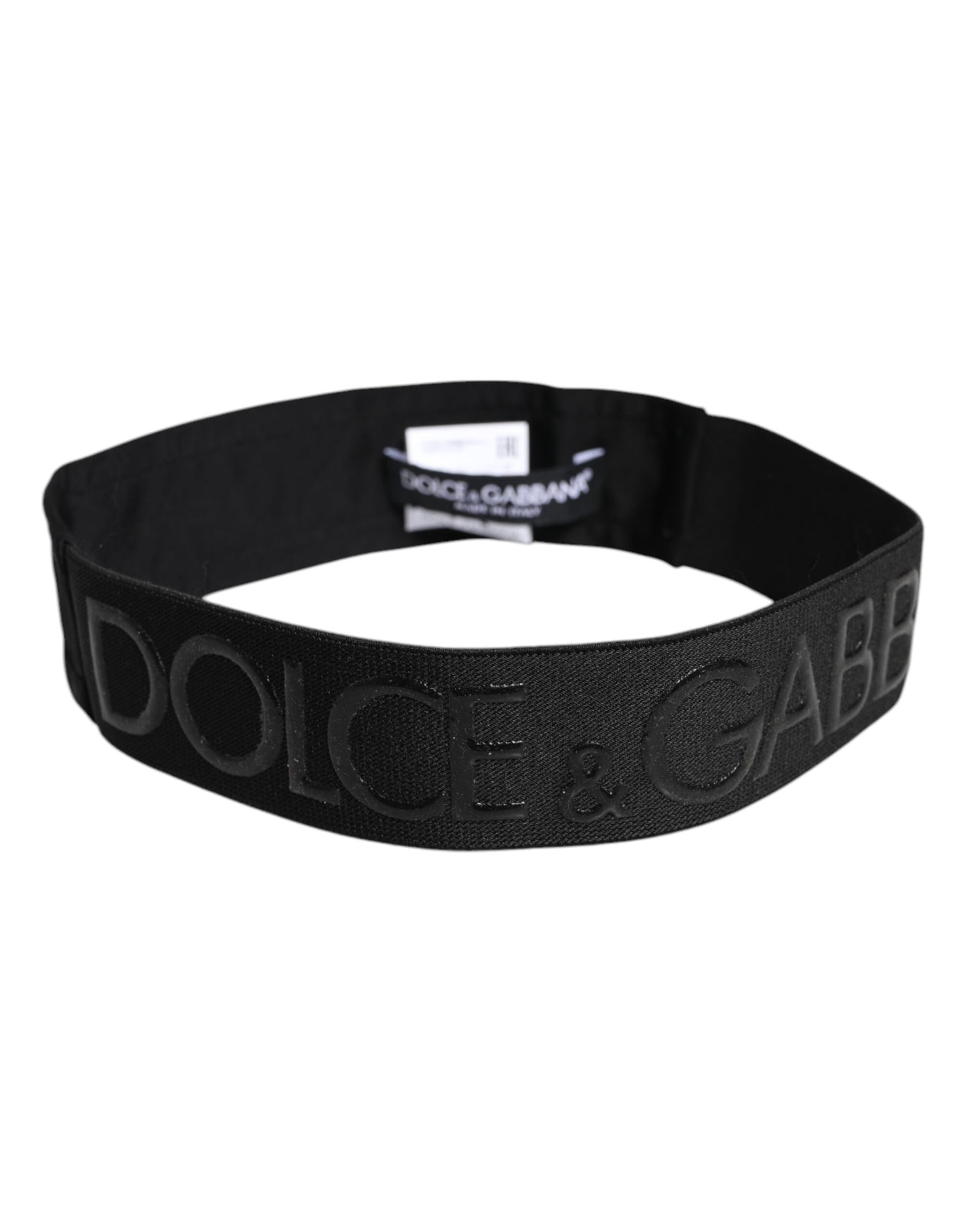 Bonnet en tricot de nylon noir avec logo DG Dolce & Gabbana pour homme