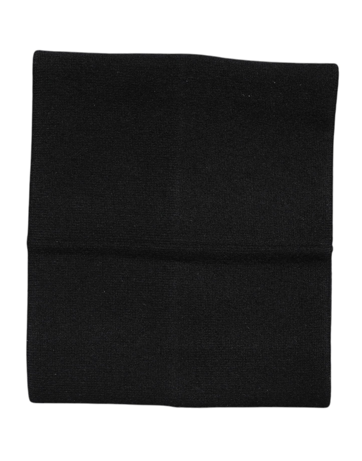 Dolce & Gabbana Black Cashmere Knitted Neck Warmer Foulard Scarf by Dolce & Gabbana