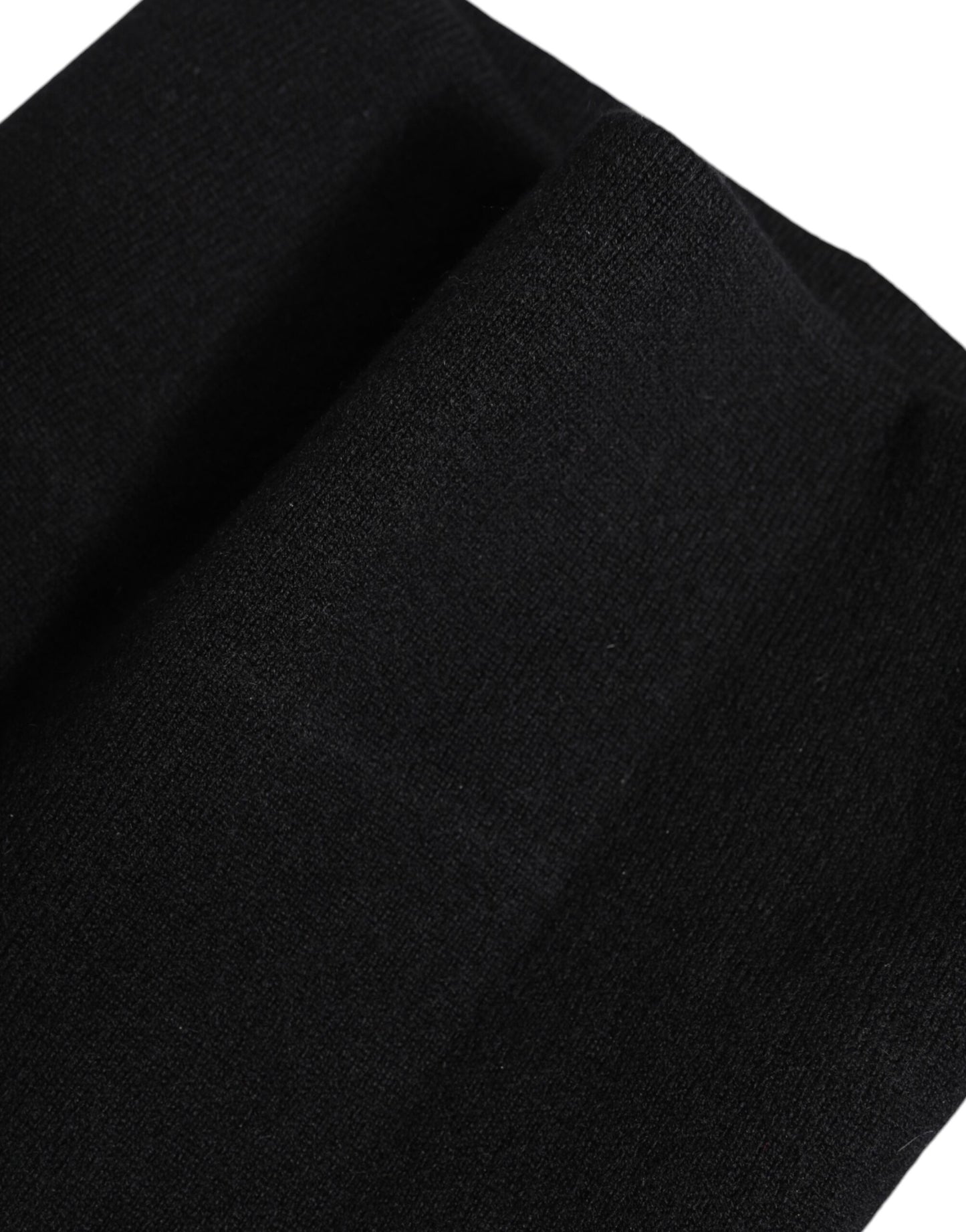 Dolce & Gabbana Black Cashmere Knitted Neck Warmer Foulard Scarf by Dolce & Gabbana