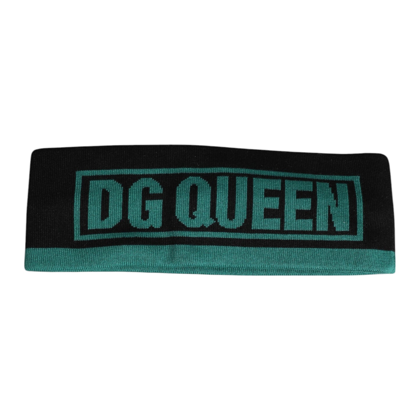 Chapeau bandeau en tricot de soie noire Dolce & Gabbana DG Queen