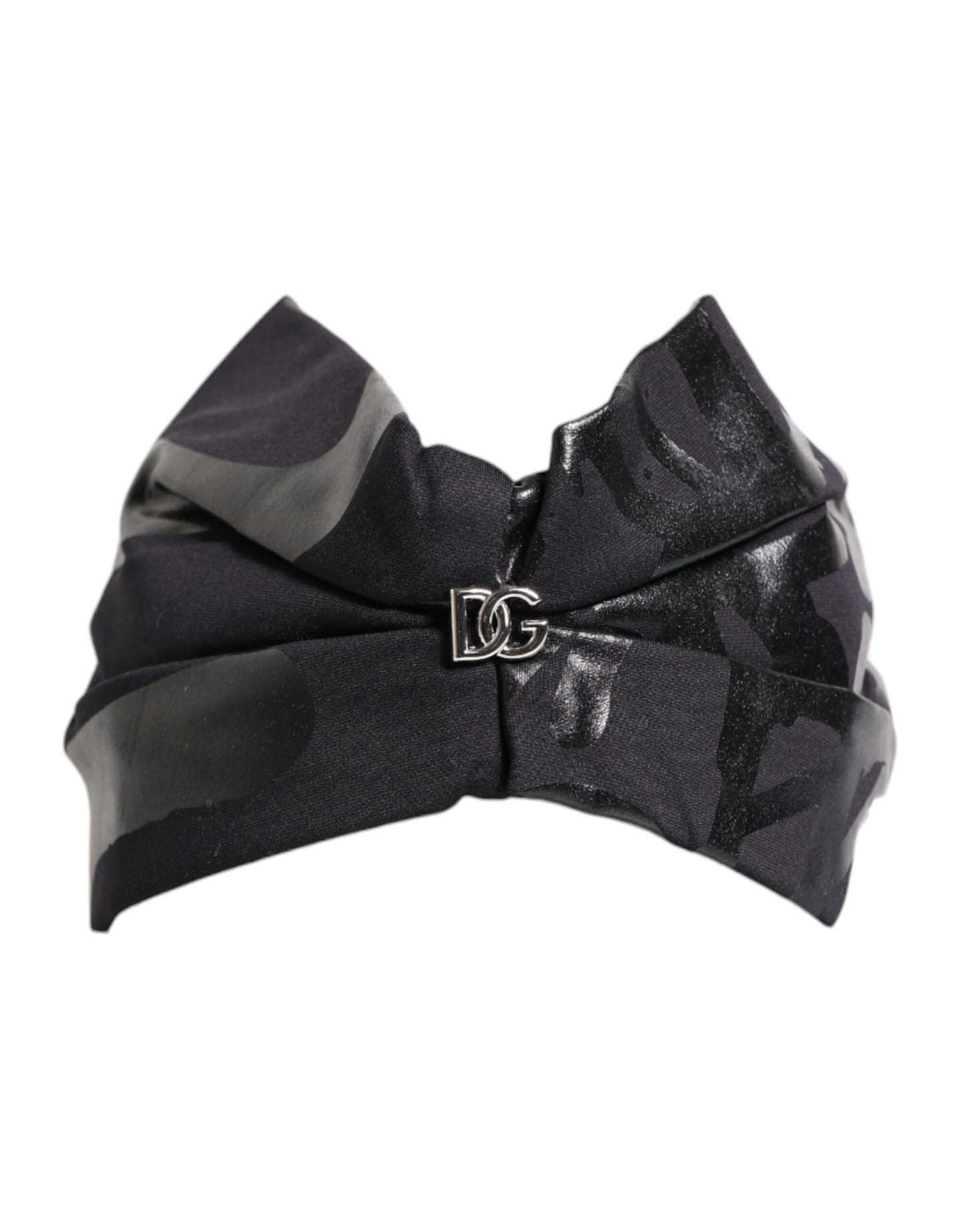 Casquette Dolce & Gabbana en nylon extensible noir avec logo DG