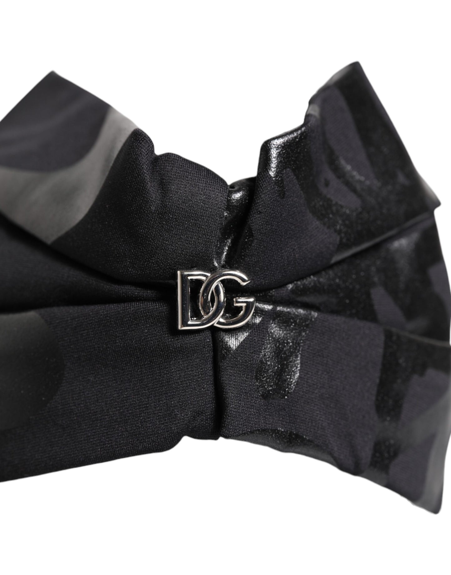 Casquette Dolce & Gabbana en nylon extensible noir avec logo DG