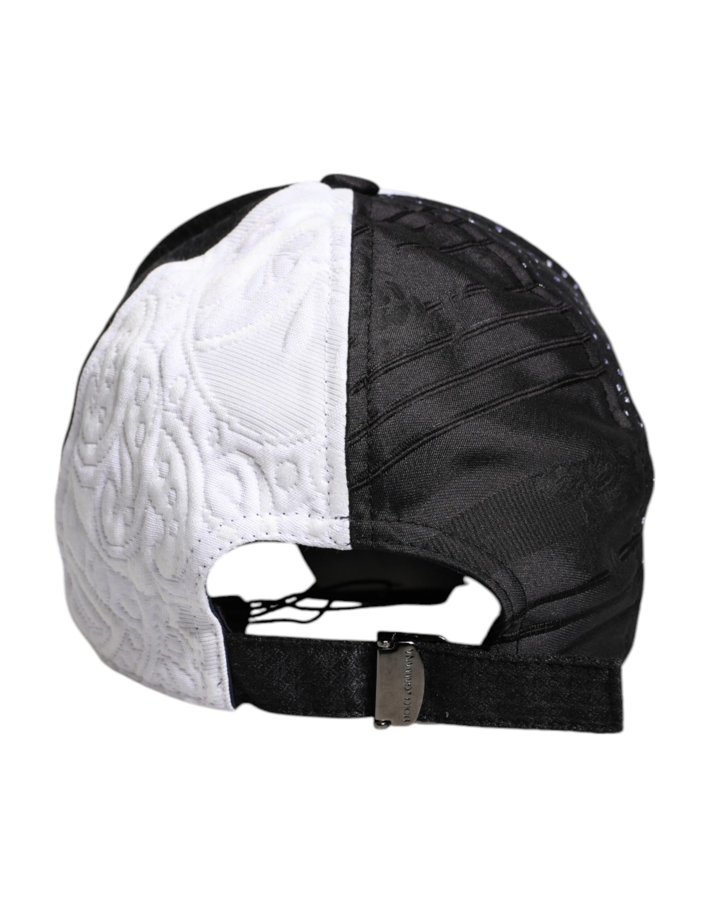 Casquette de baseball Dolce & Gabbana à pois blancs et noirs avec plumes