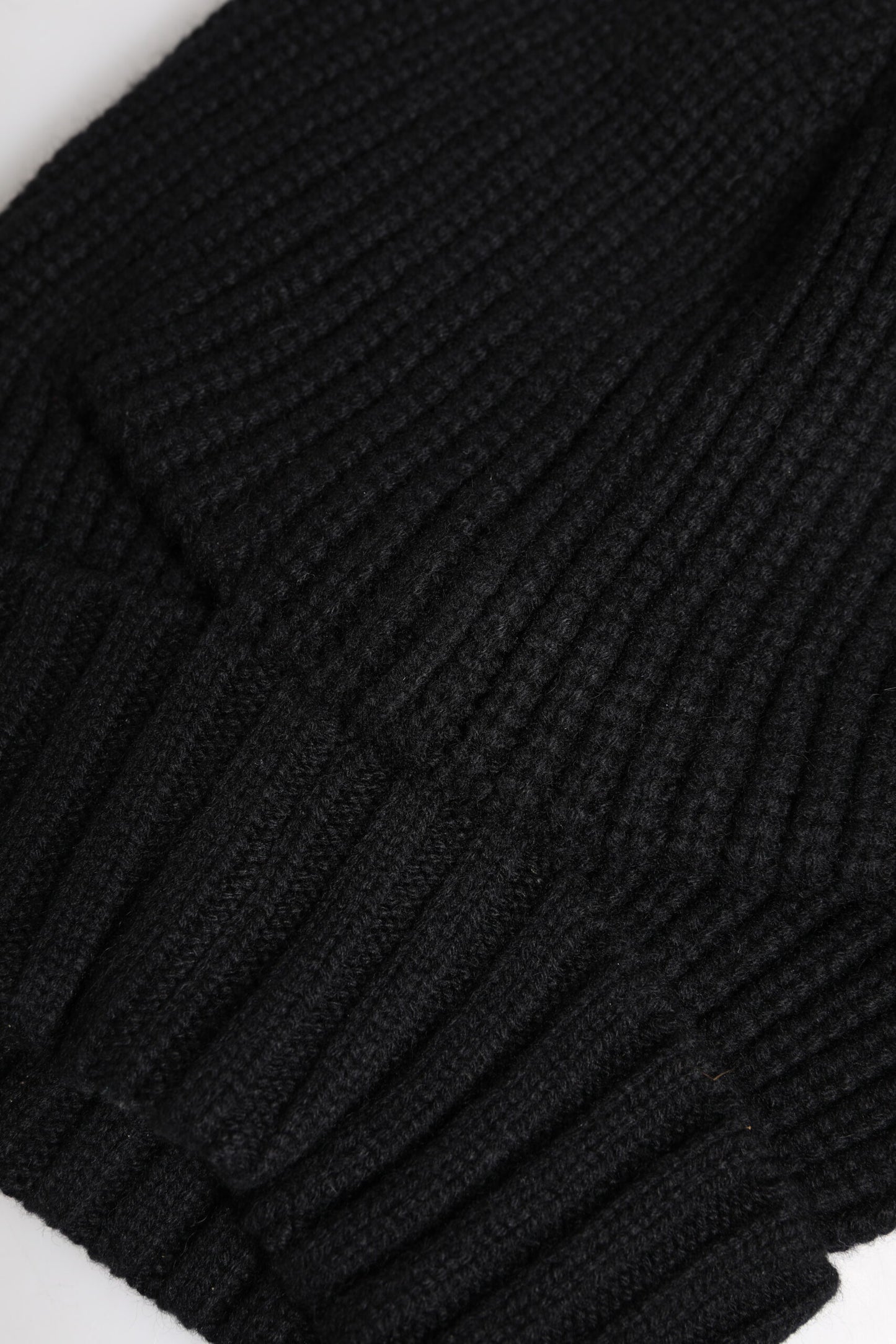 Bonnet d'hiver tricoté en cachemire noir Dolce & Gabbana