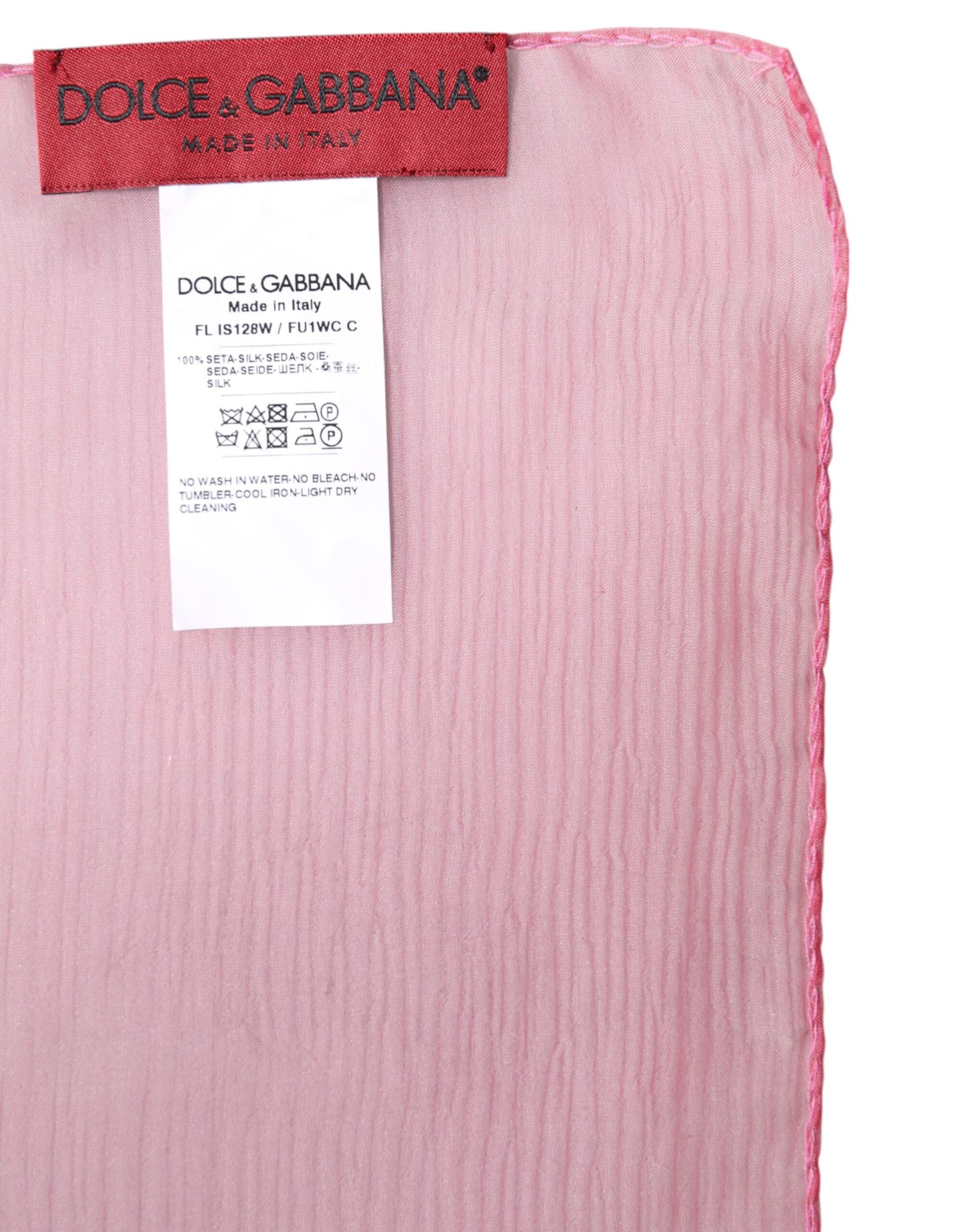 Dolce & Gabbana Pink Silk Rectangle Women Wrap Shawl Scarf by Dolce & Gabbana