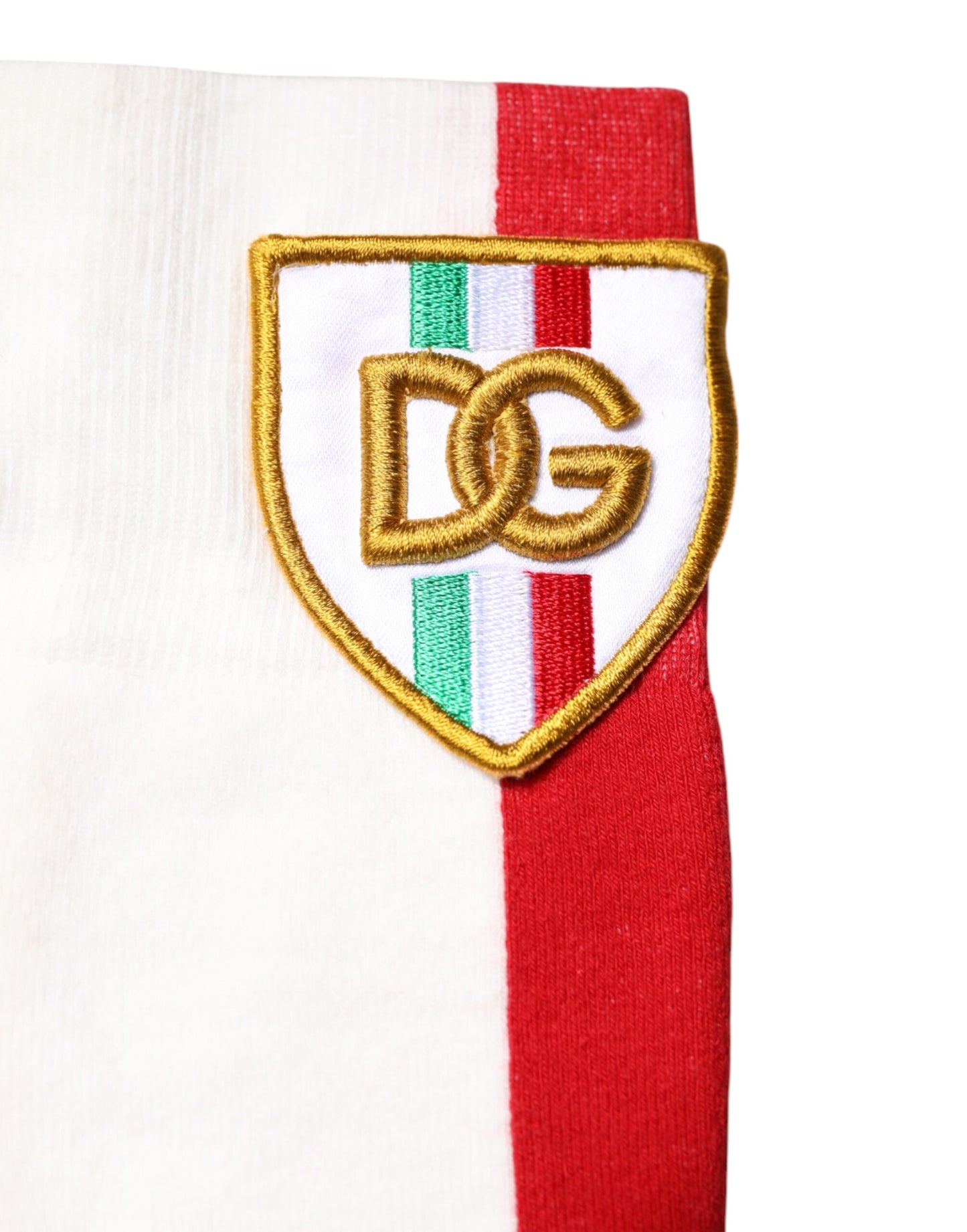Chaussettes mi-mollet en coton multicolore Dolce & Gabbana avec patch logo DG