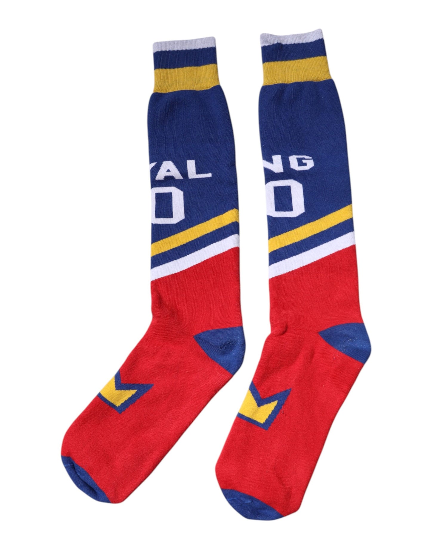Chaussettes mi-mollet en coton imprimé multicolore Dolce & Gabbana