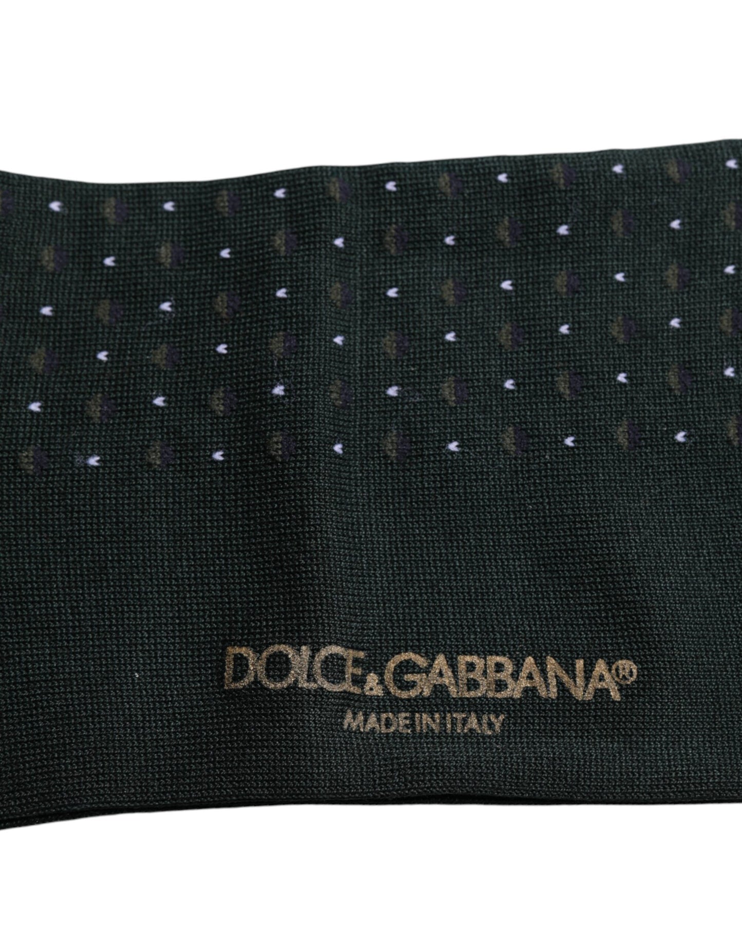 Chaussettes mi-mollet en coton à pois noirs Dolce & Gabbana