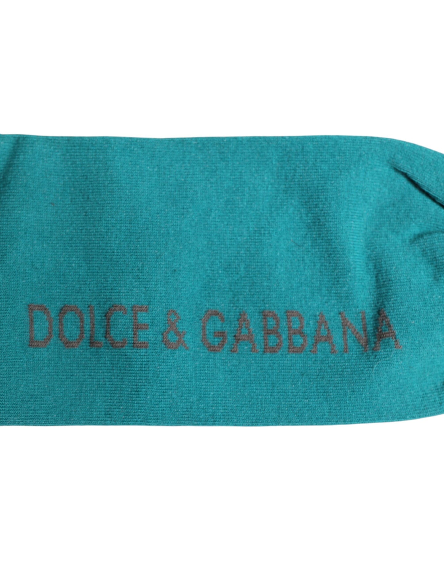 Chaussettes mi-mollet extensibles Dolce & Gabbana vertes et grises avec logo DG