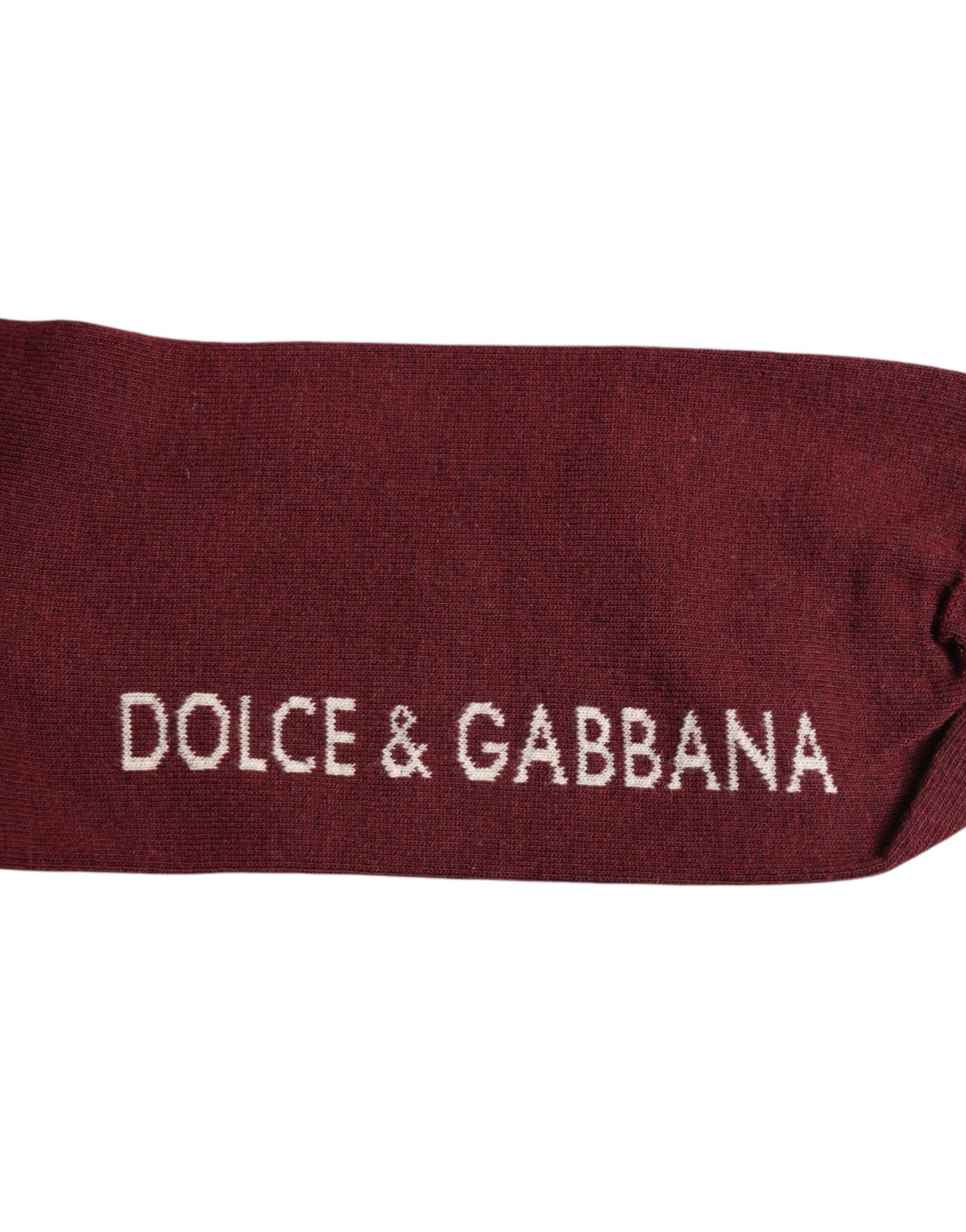 Chaussettes mi-mollet extensibles bordeaux Dolce & Gabbana à imprimé logo