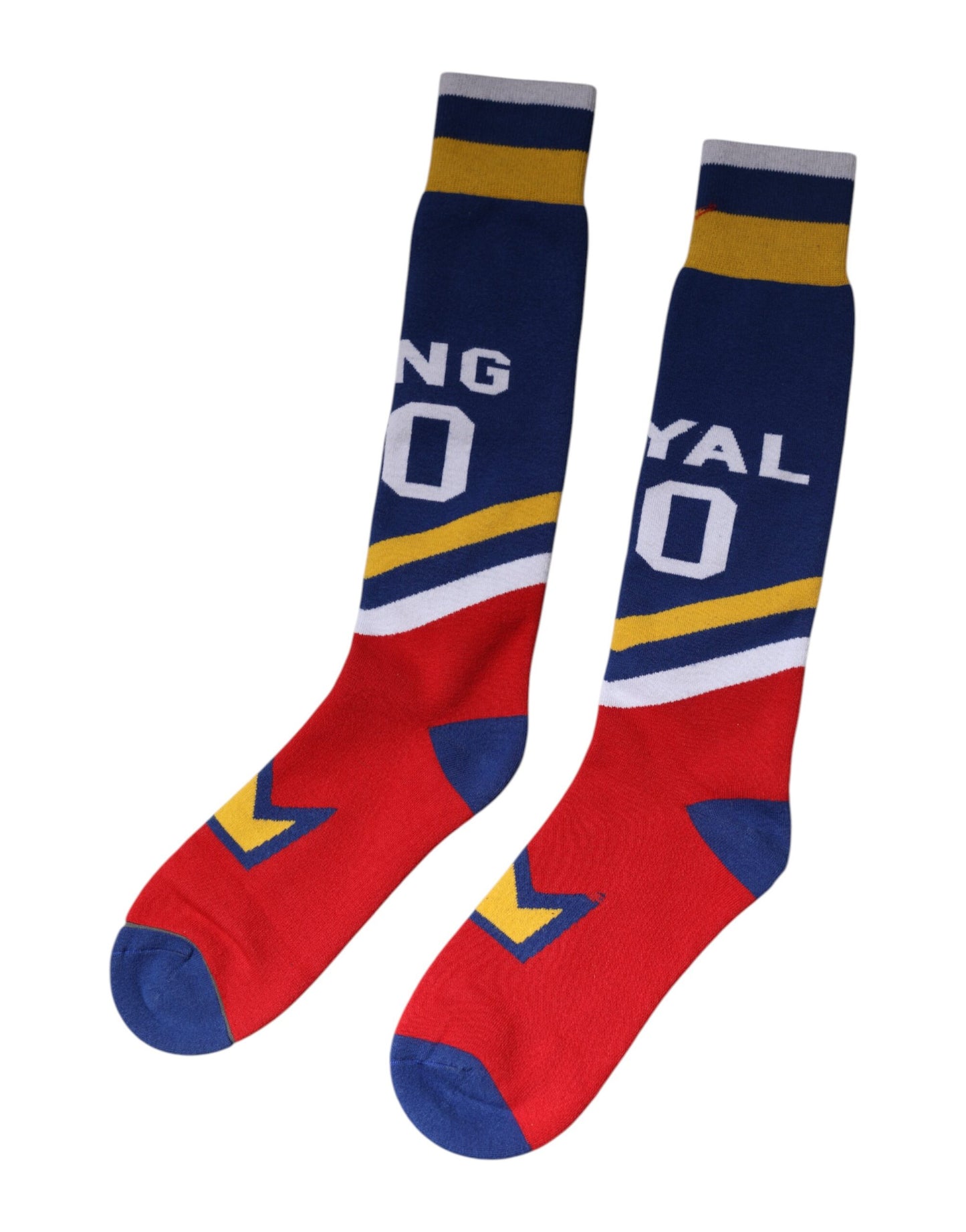Chaussettes montantes en coton stretch multicolore Dolce & Gabbana