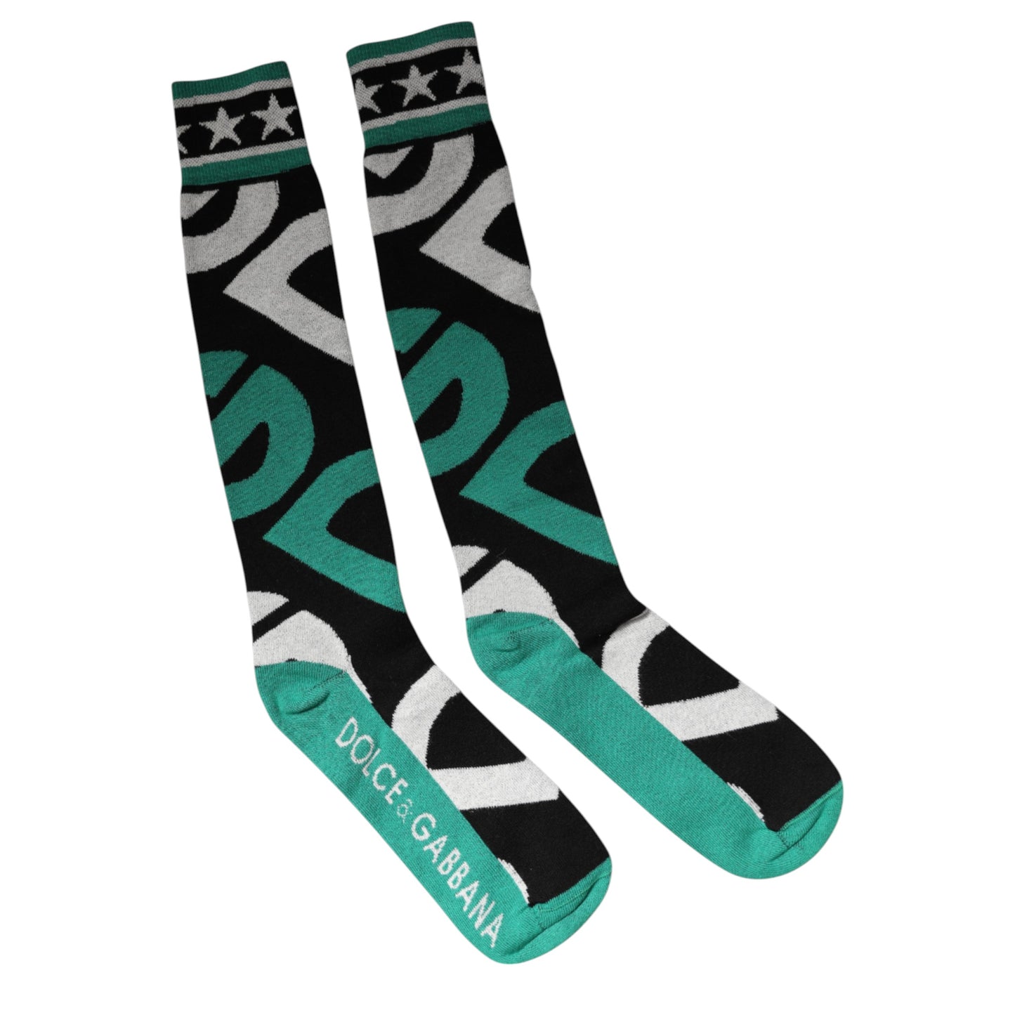 Chaussettes montantes en coton stretch multicolore Dolce & Gabbana