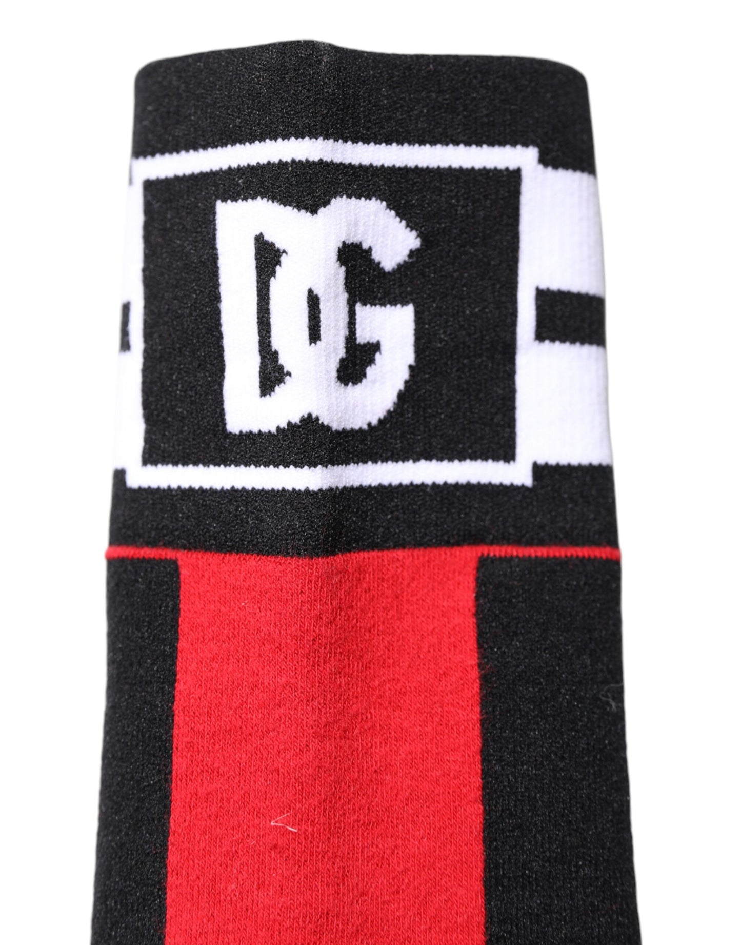 Chaussettes imprimées en coton stretch rouge Dolce & Gabbana