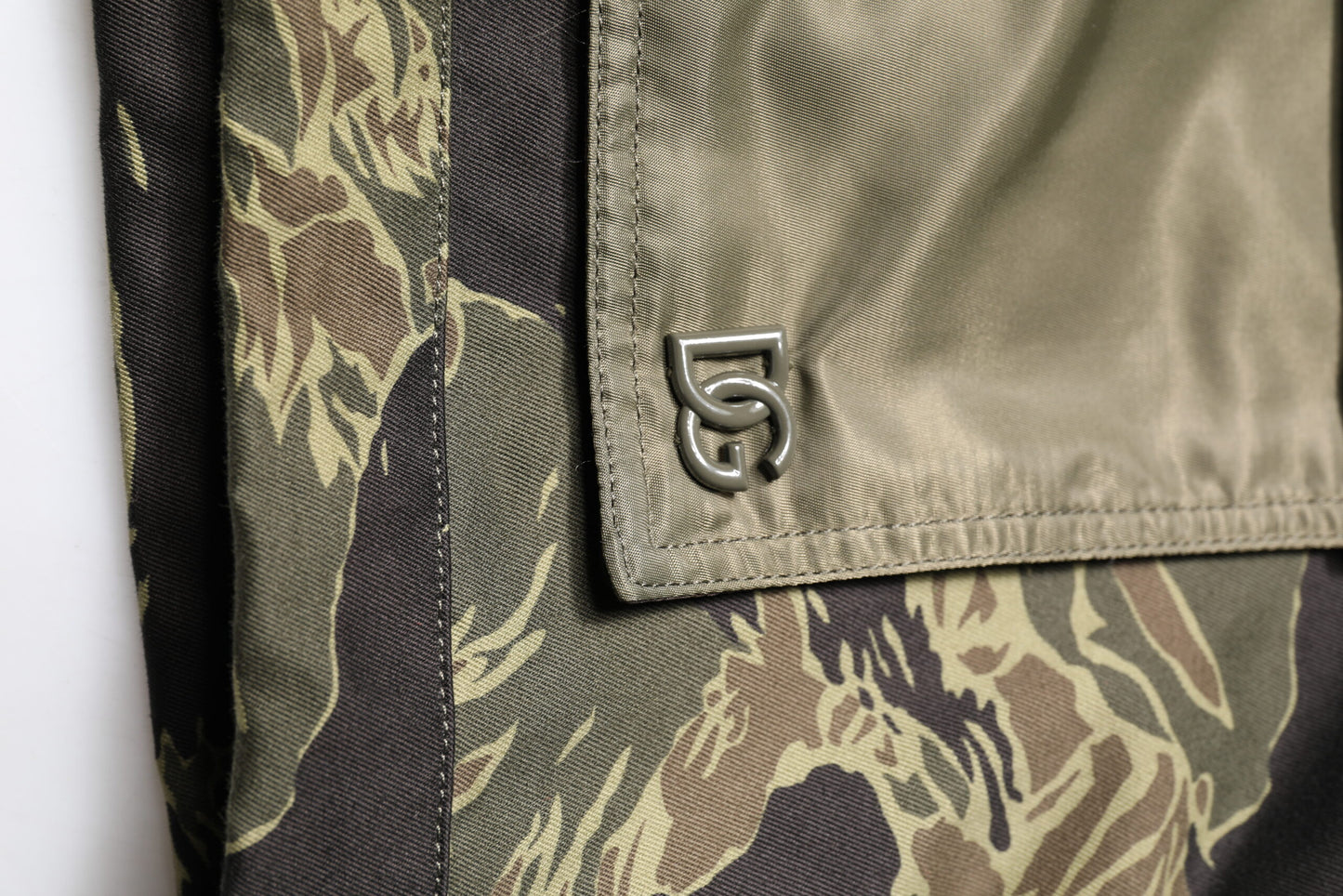 Blouson aviateur en coton camouflage multicolore Dolce & Gabbana