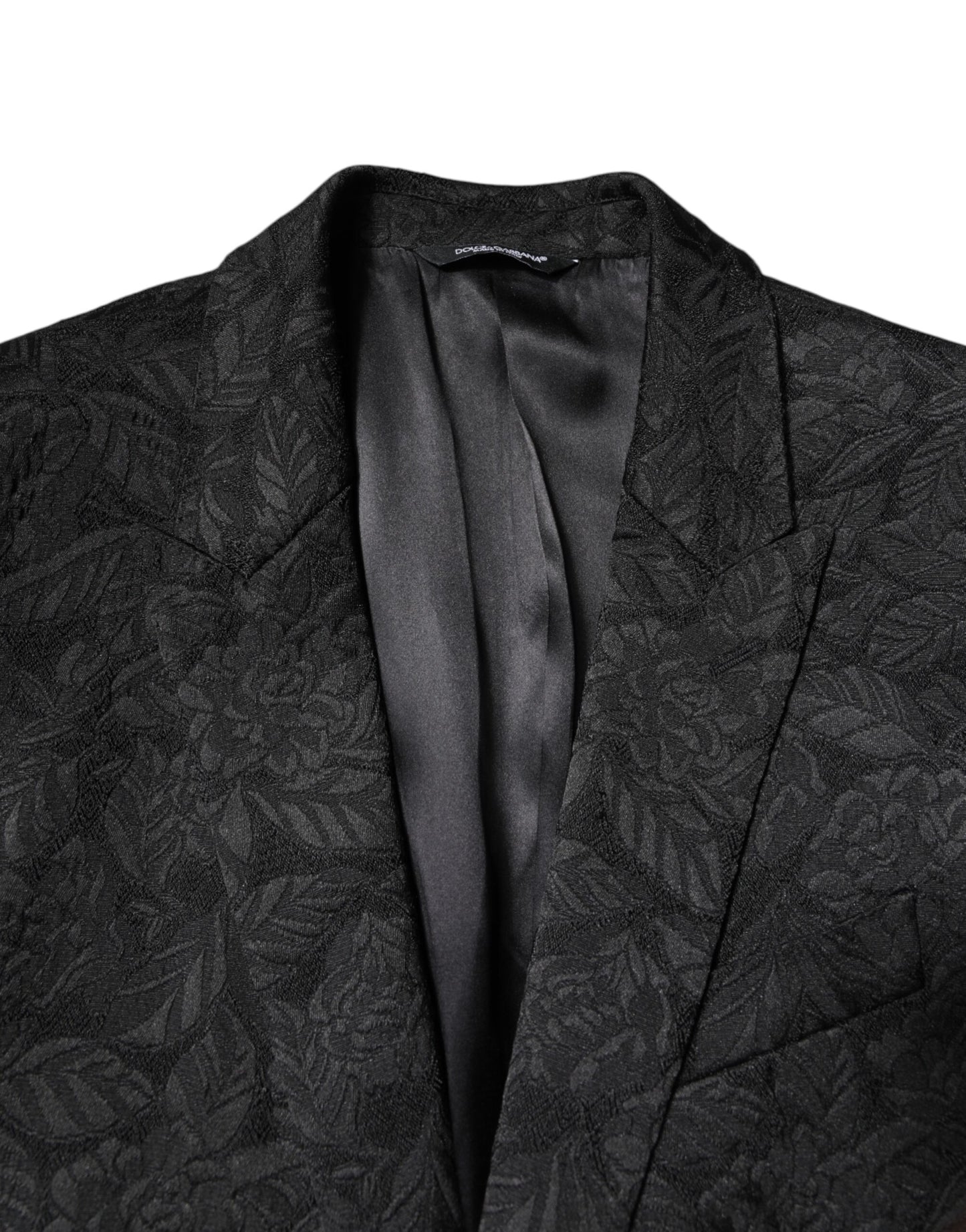 Blazer simple boutonnage en brocart noir MARTINI de Dolce & Gabbana