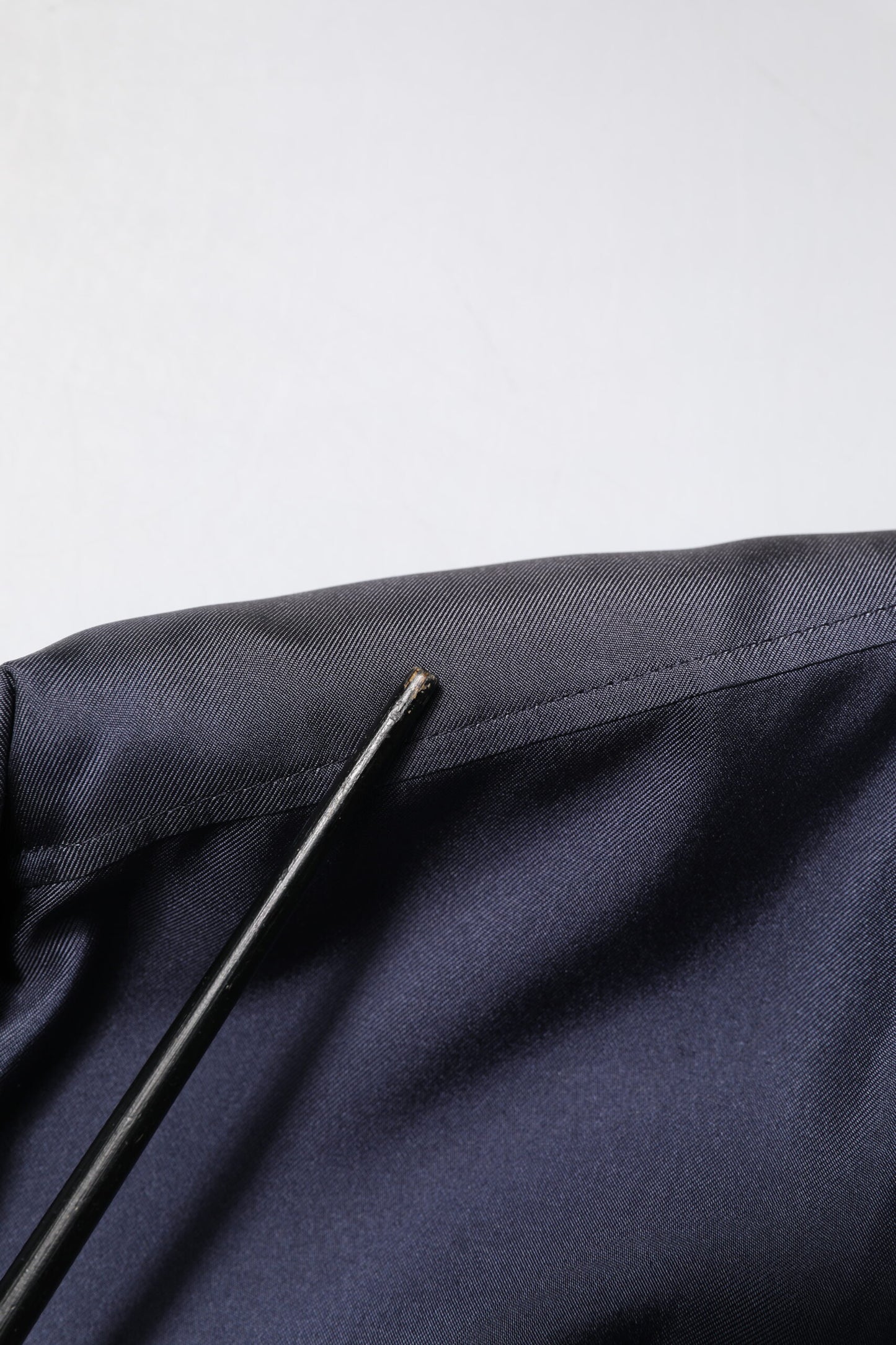 Dolce & Gabbana Dark Blue Silk Double Breasted Shirt by Dolce & Gabbana