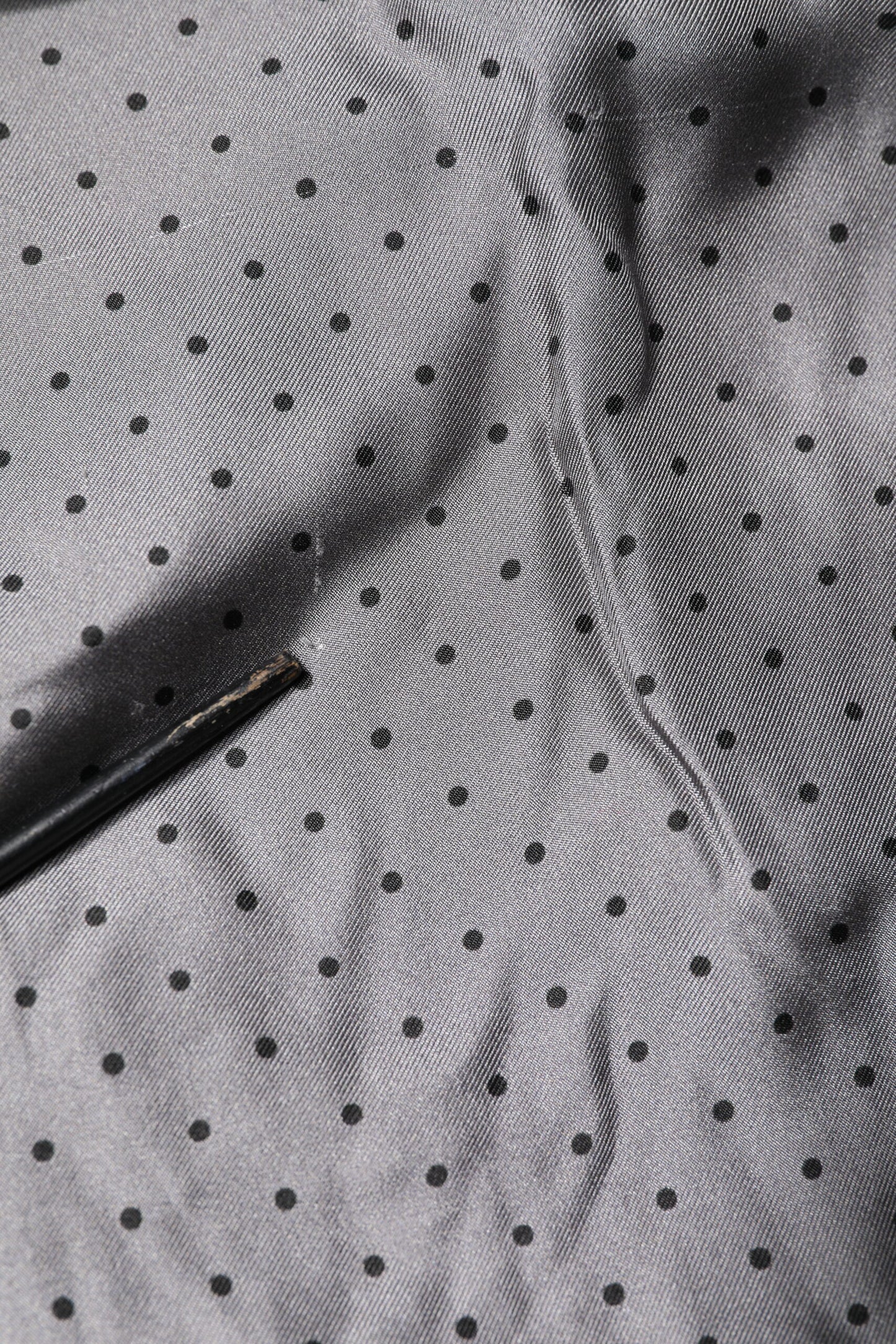 Dolce & Gabbana Gray Polka Dot Silk Long Sleeve Shirt by Dolce & Gabbana