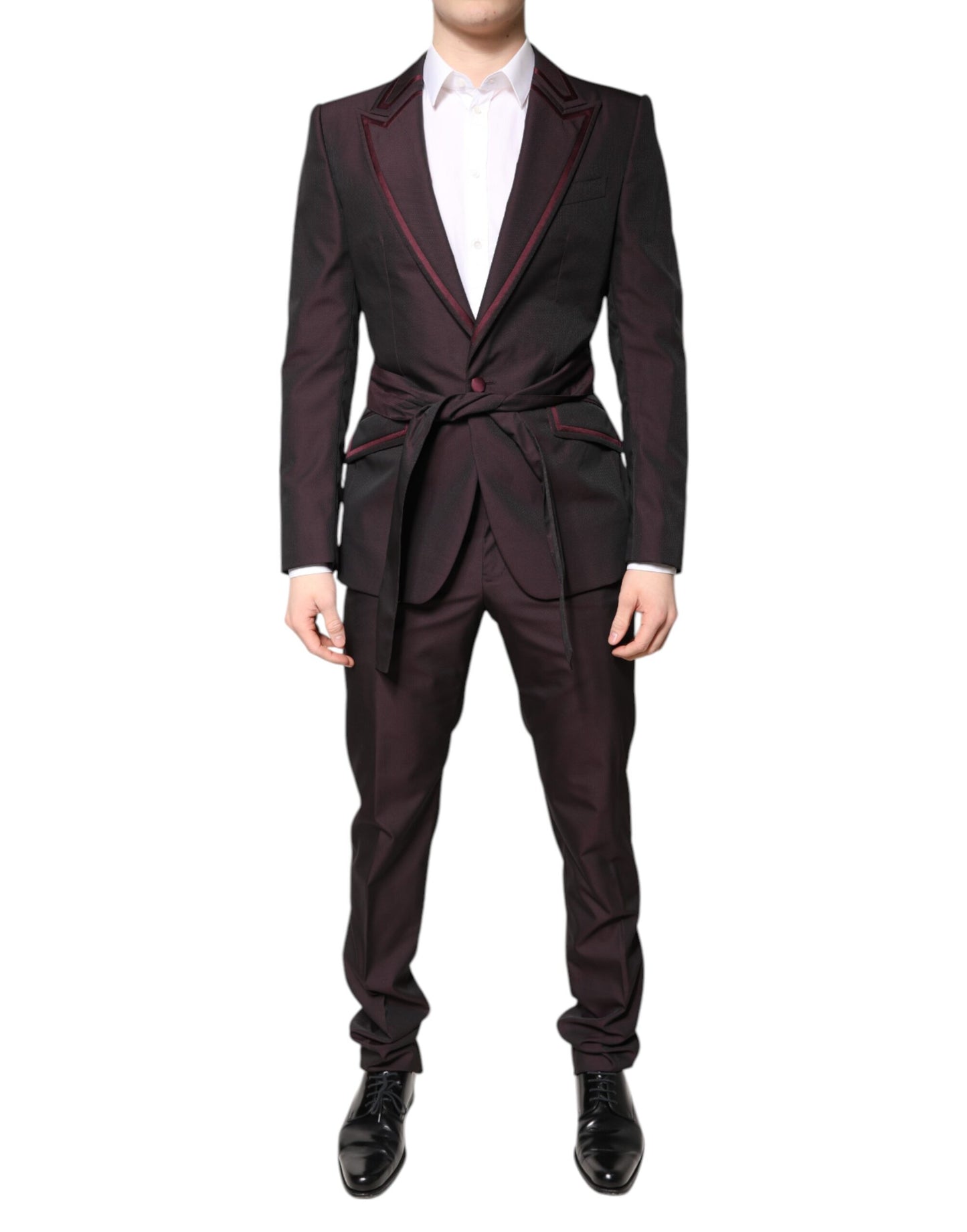 Costume formel 2 pièces marron à boutonnage simple Dolce & Gabbana