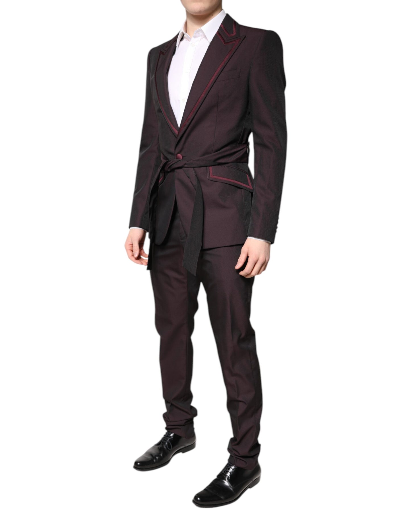 Costume formel 2 pièces marron à boutonnage simple Dolce & Gabbana