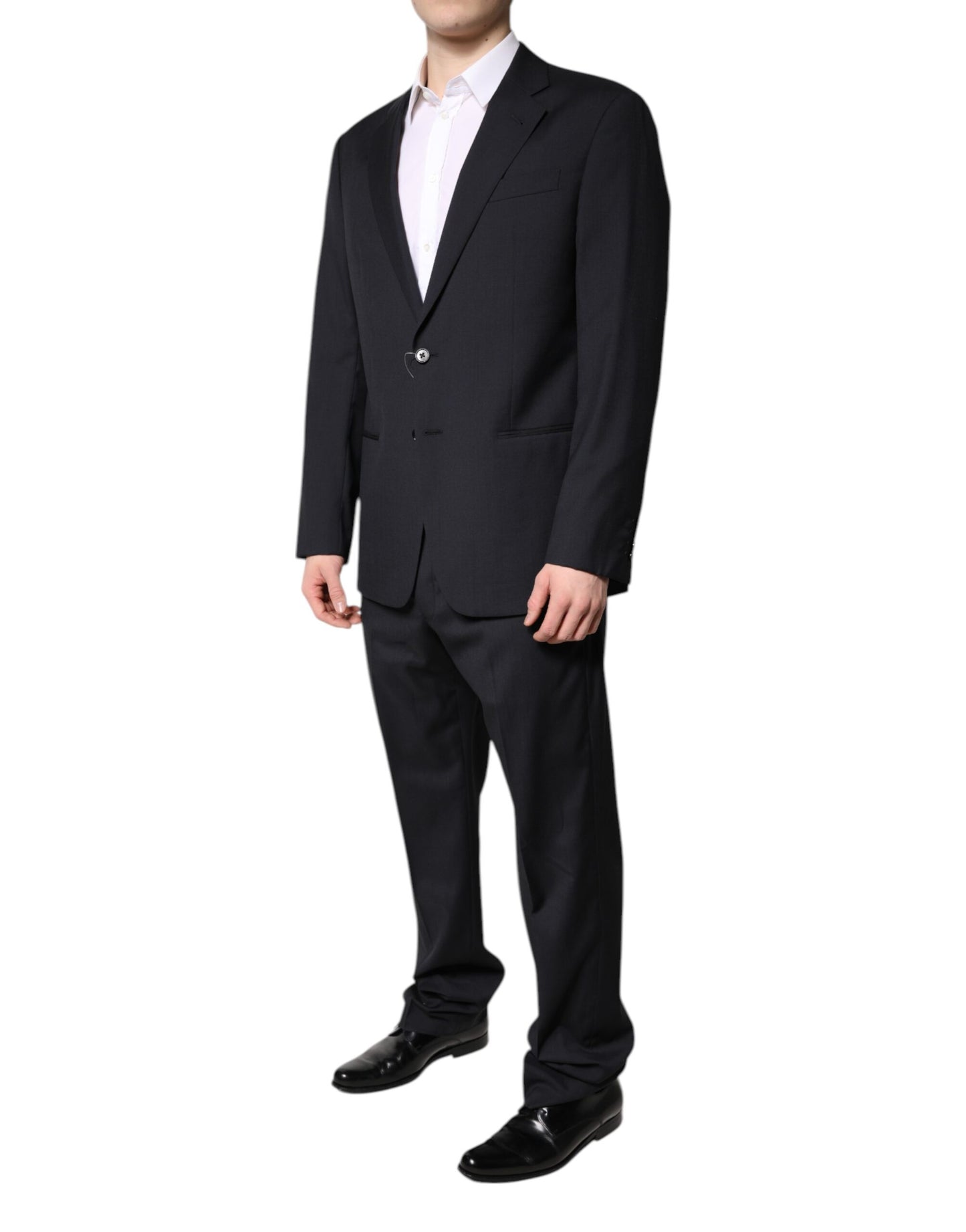 Costume deux pièces noir à simple boutonnage Emporio Armani