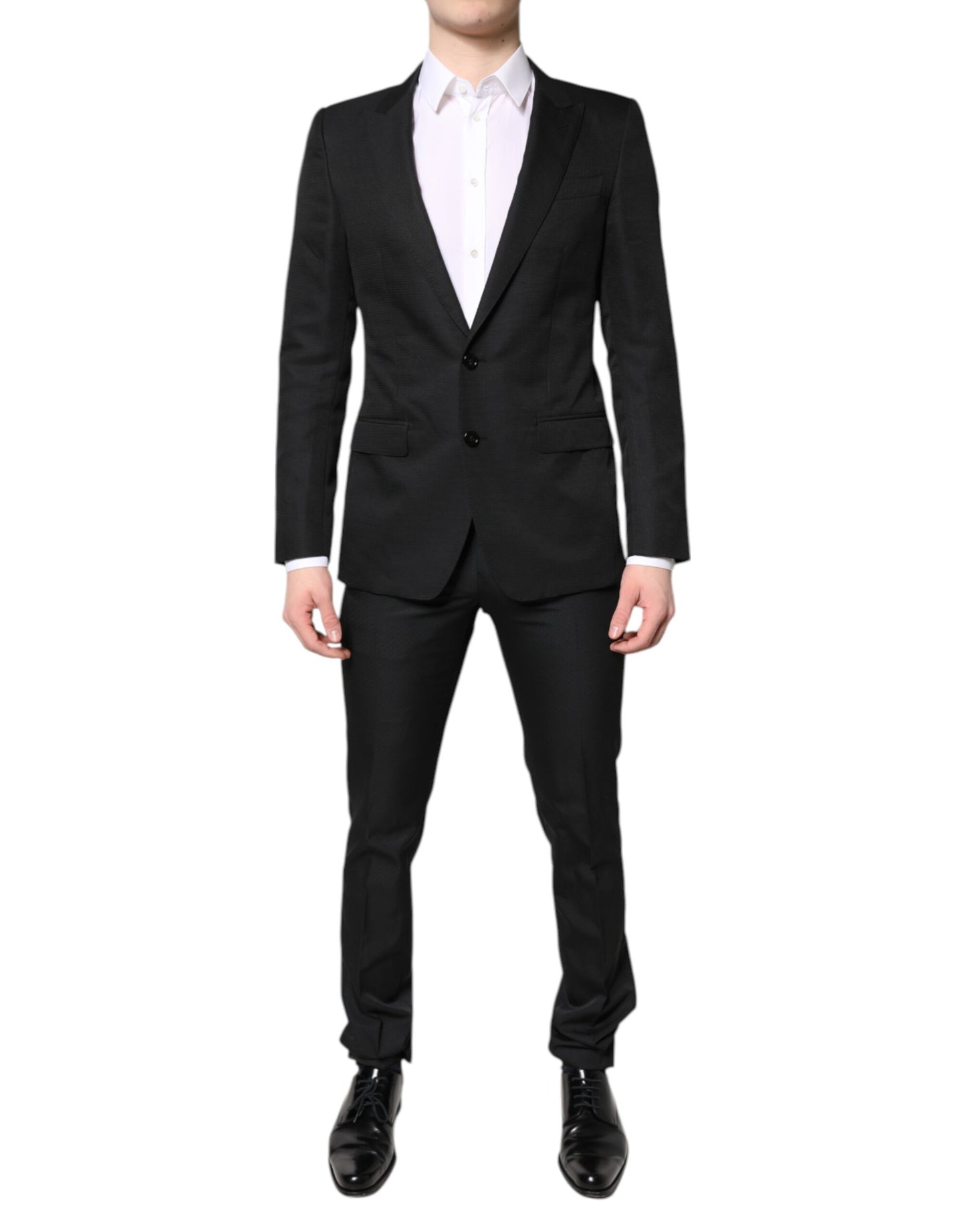 Costume deux pièces formel noir à simple boutonnage Dolce & Gabbana