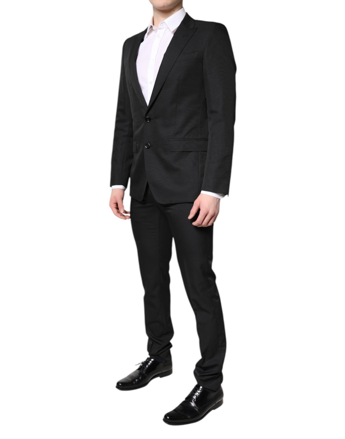 Costume deux pièces formel noir à simple boutonnage Dolce & Gabbana