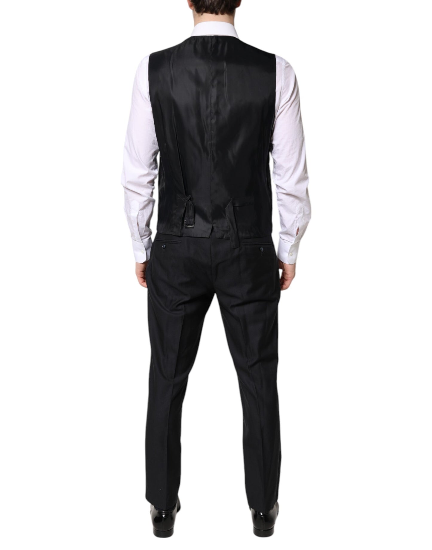 Costume 3 pièces croisé noir Dolce & Gabbana